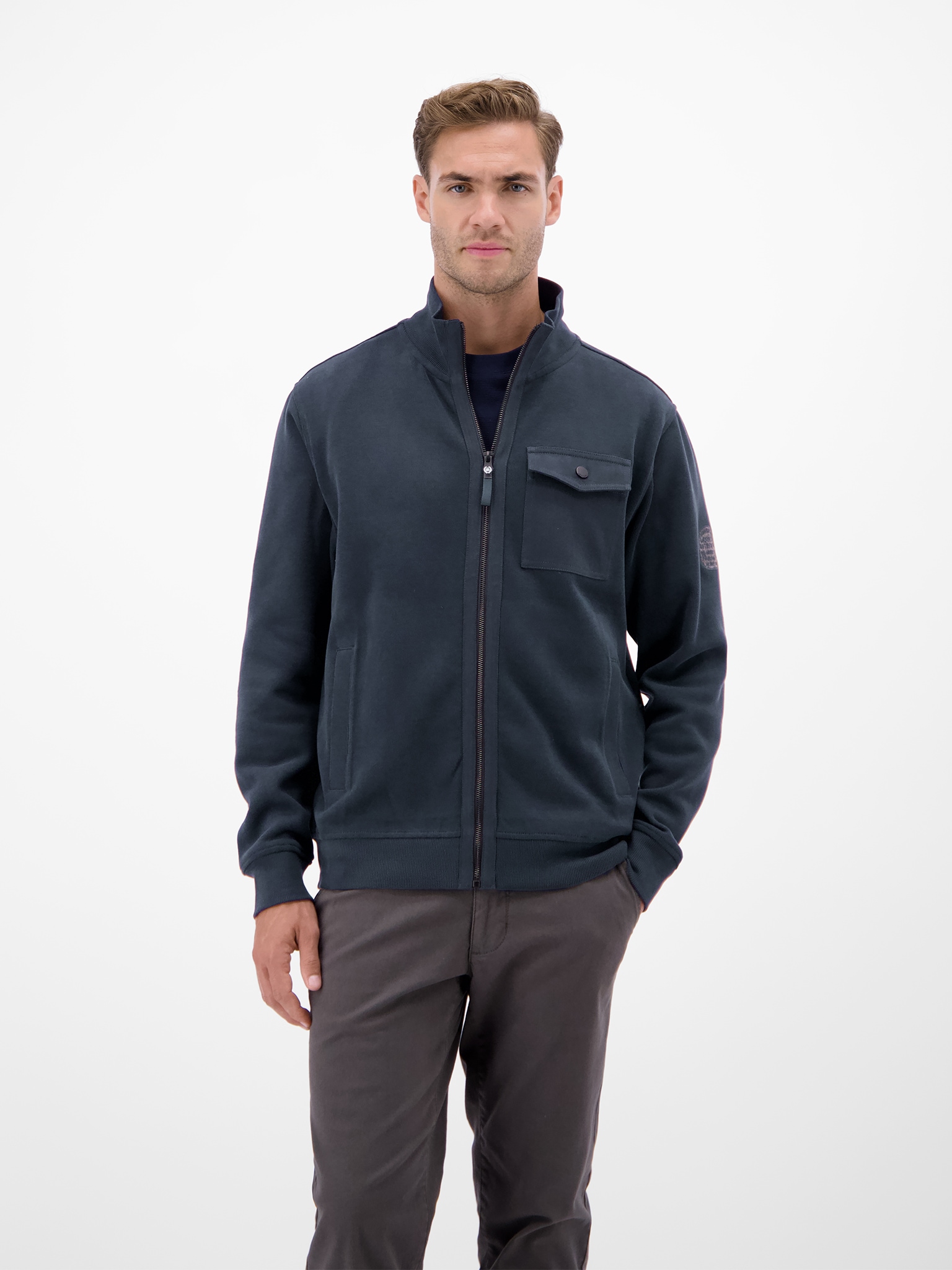 LERROS Sweatjacke mit Stehkragen und Reißverschluss günstig online kaufen