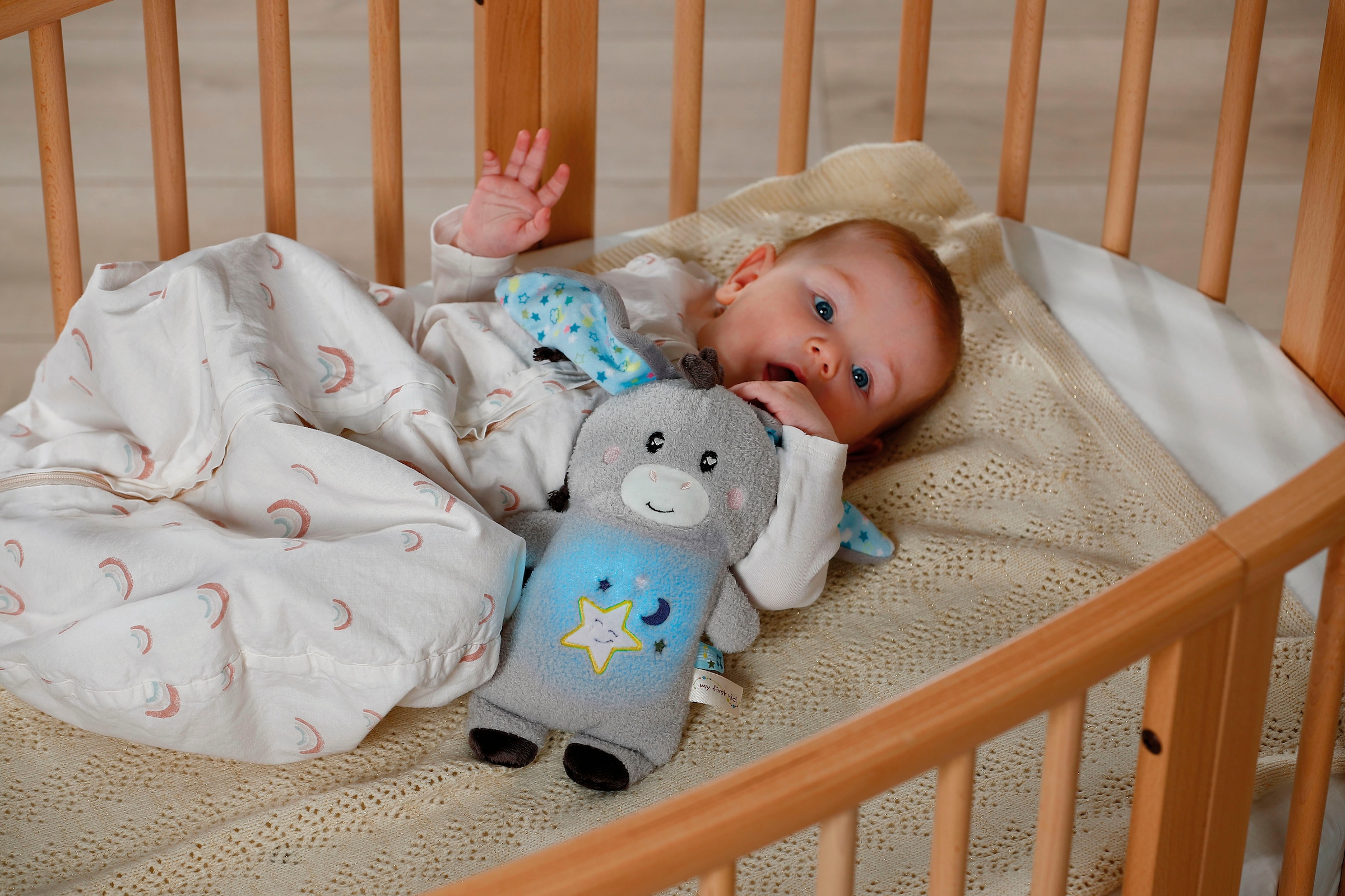 Nici Kuscheltier »My First NICI, Esel Littledoo 25 cm«, Baby Einschlafhilfe; mit Licht und Sound