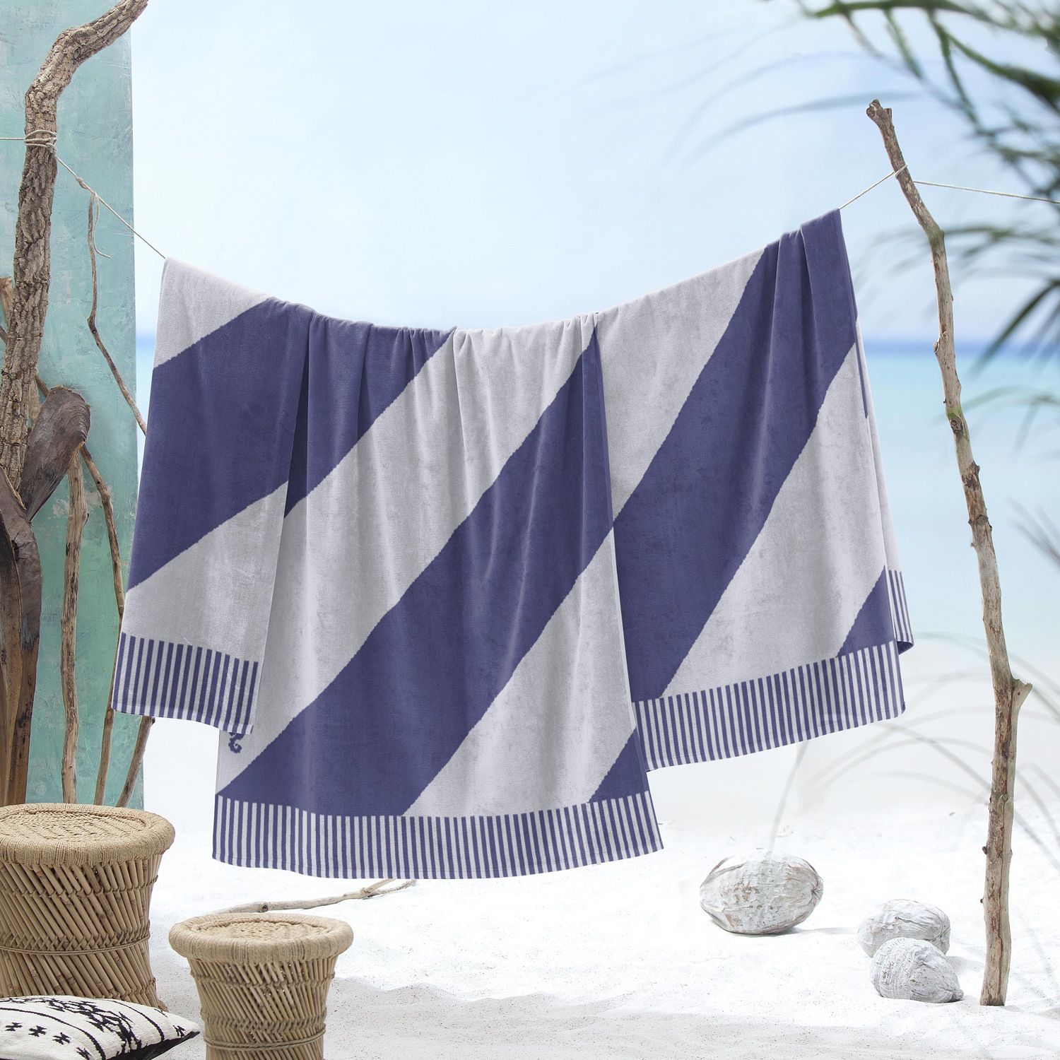 Seahorse Strandtuch "Colorblock Stripe" 100x180, für Strand und Pool, Trend günstig online kaufen