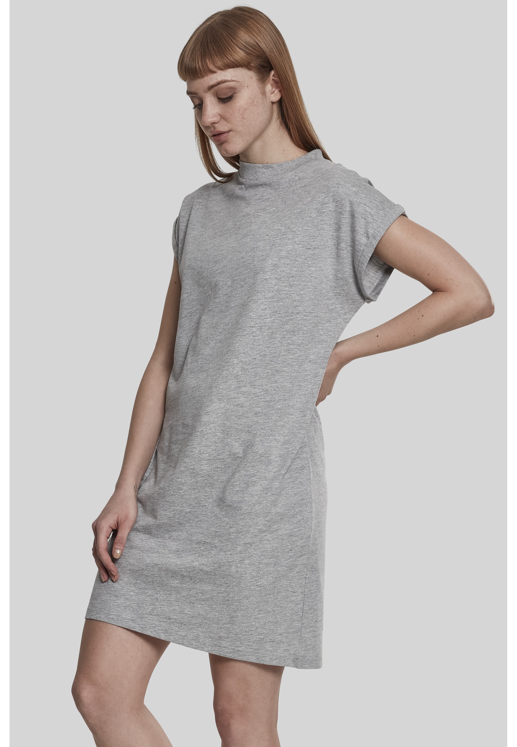 URBAN CLASSICS Shirtkleid »Urban Classics Damen Ladies Turtle Extended Shoulder Dress« 1 Stk. tlg.