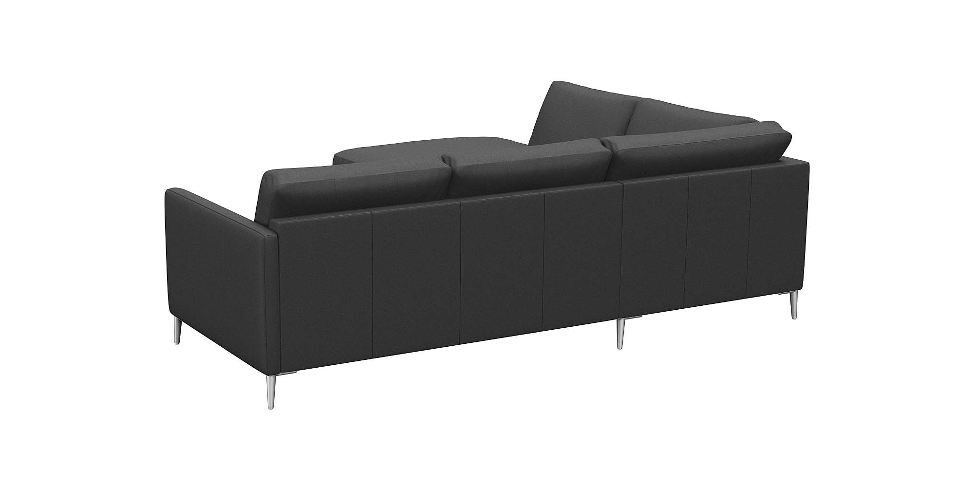 Thumbnail - FLEXLUX Ecksofa "Fiore, L-Form", schmale Armlehnen, Füße alufarben, B/T 234/225 cm, Kaltschaum im Sitz