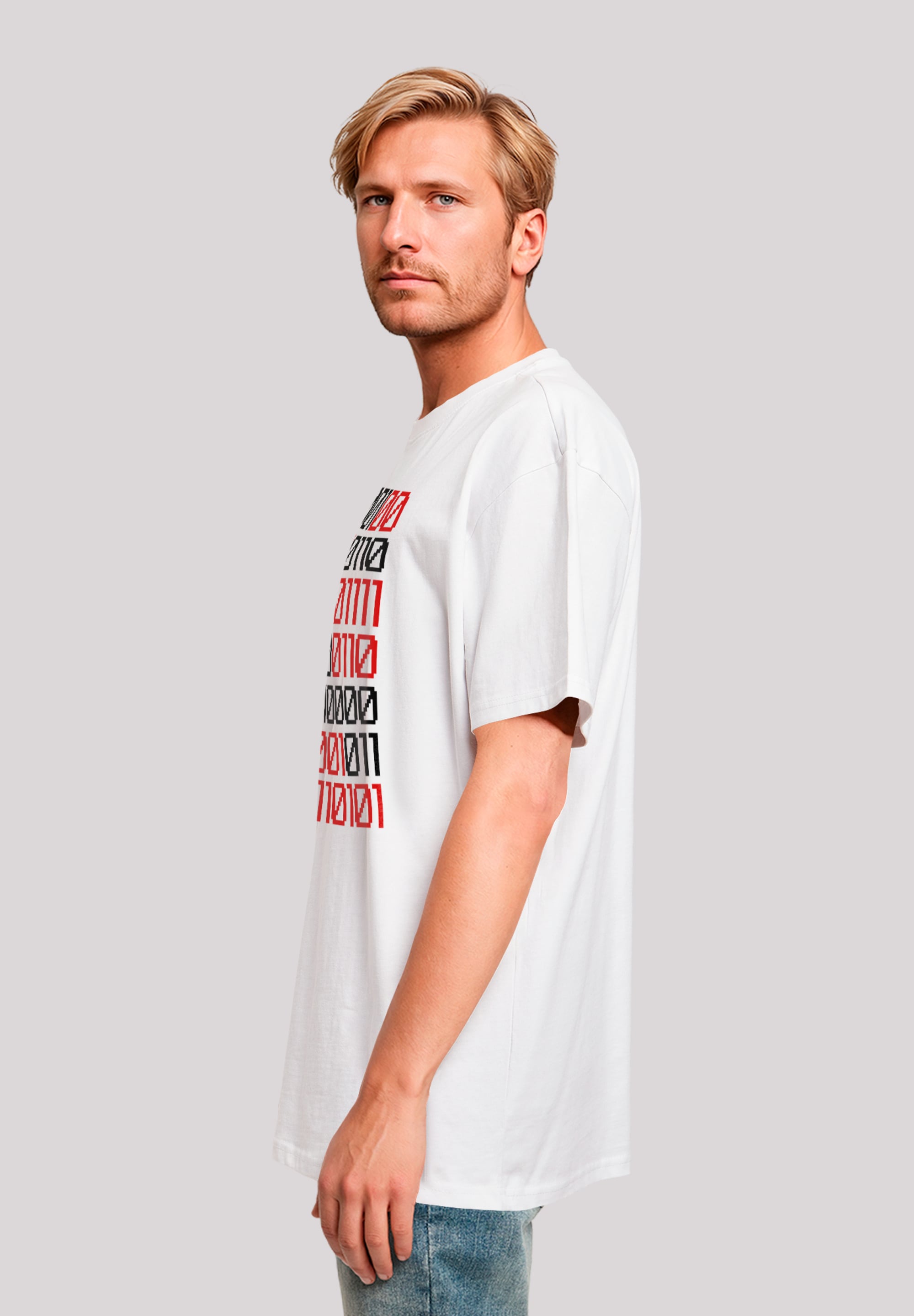 F4NT4STIC T-Shirt »I love you 01001001 Binary Code Valentinstag«, Premium Qualität