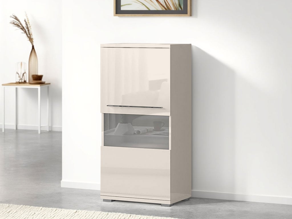 OTTO home Highboard "Piano Vitrine" (H/B/T): 123/60/40,2cm, UV lackiert, So günstig online kaufen