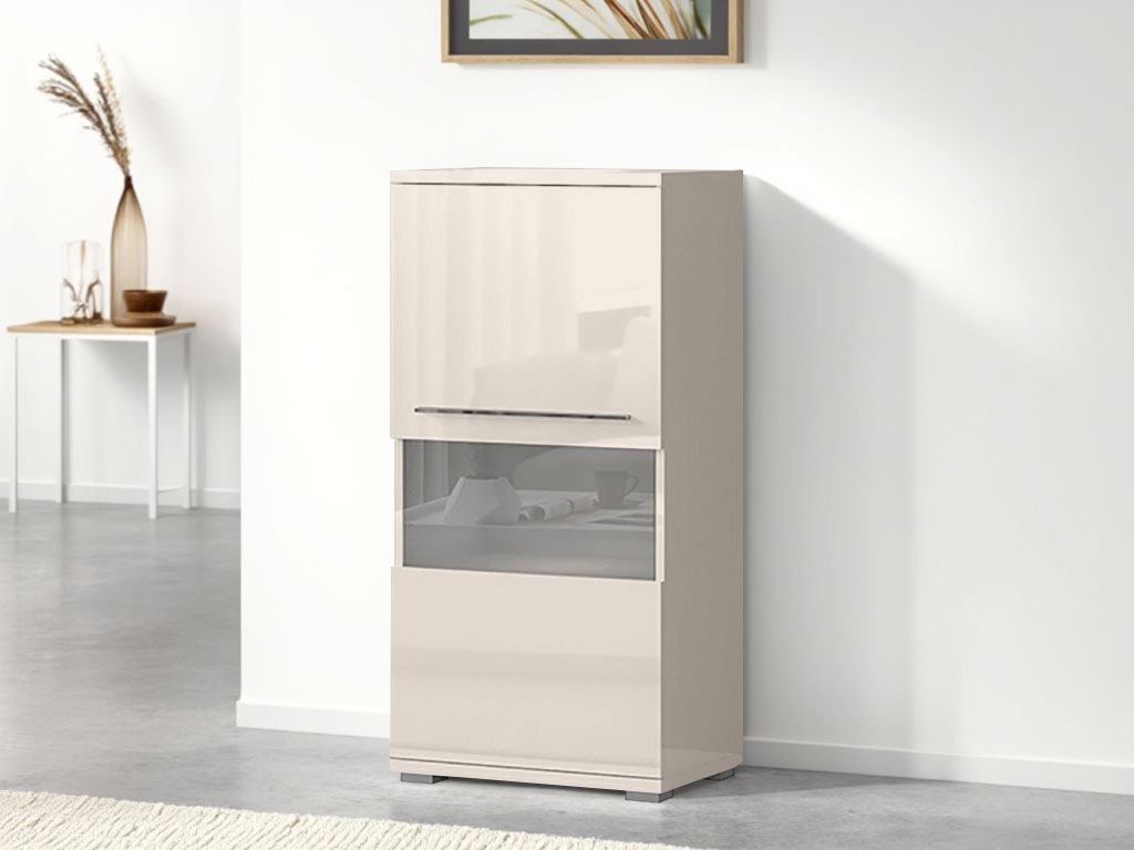 Places of Style Highboard "Piano Vitrine", (H/B/T): 123/60/40,2cm), UV lack günstig online kaufen