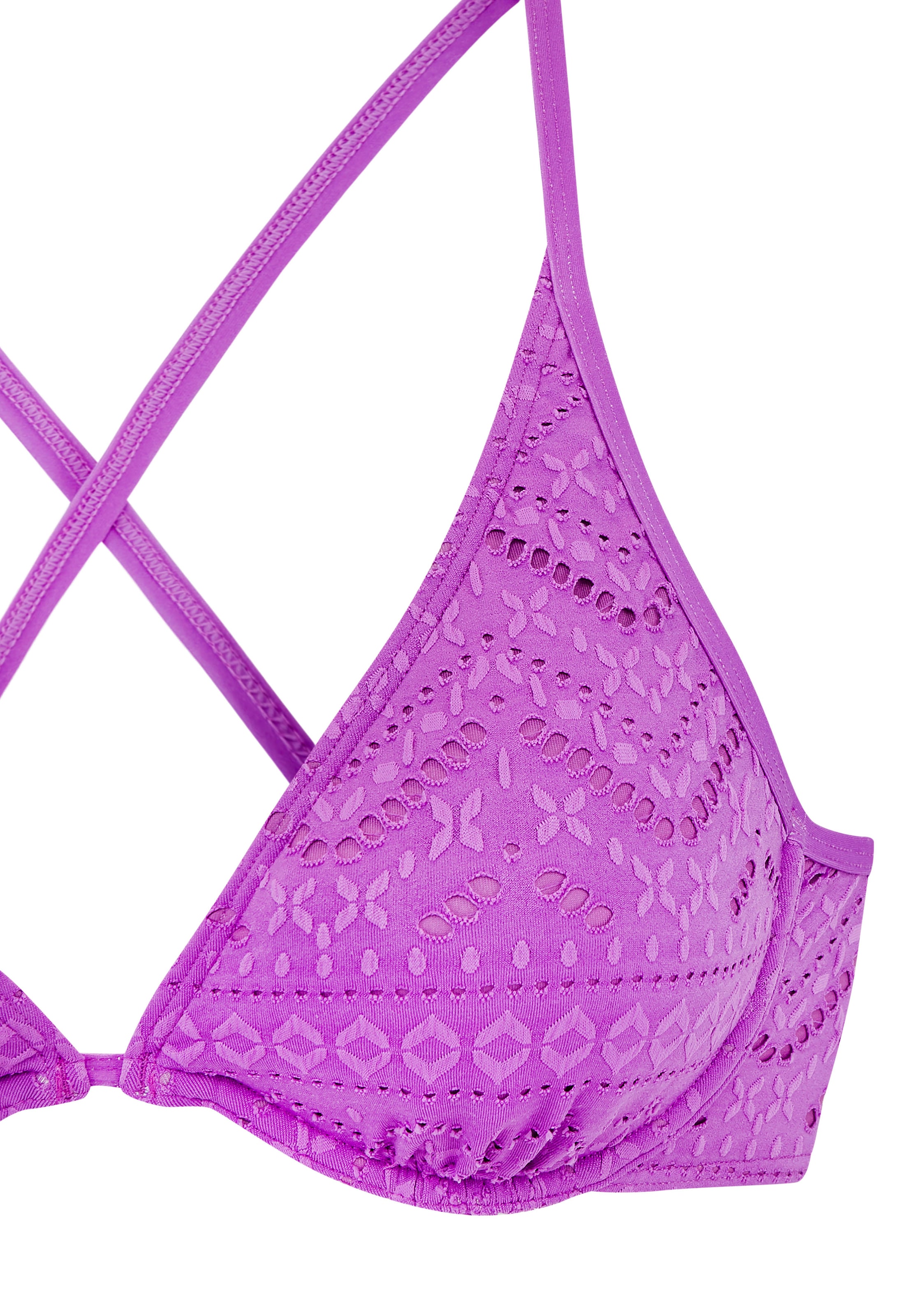 LASCANA Bügel-Bikini-Top »Omara«, mit Lochstickerei