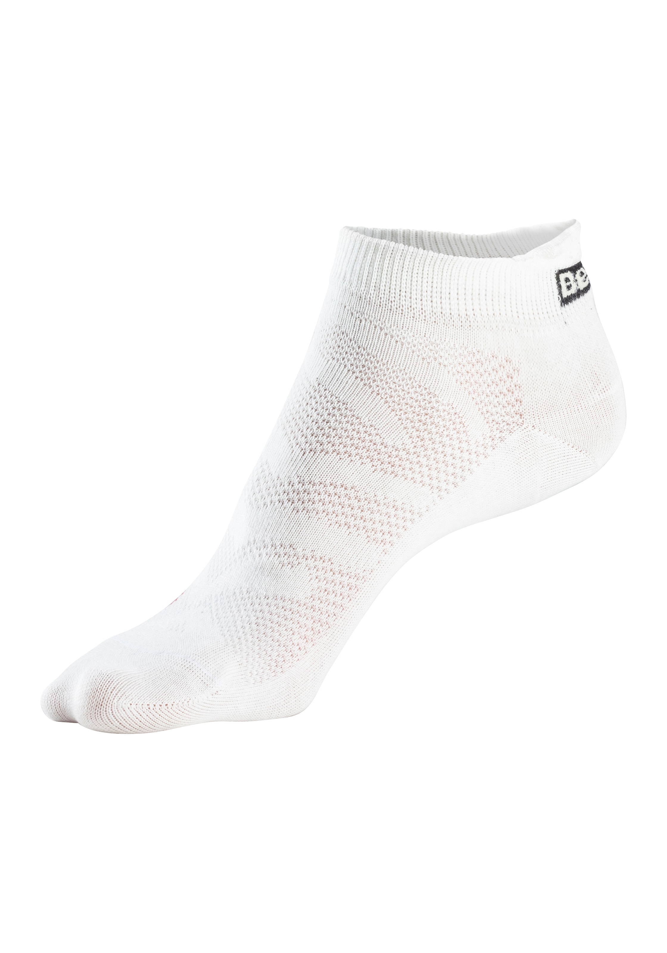 Bench. Sneakersocken, (Packung, 6 Paar), mit Lüftungskanälen in Netzstruktur