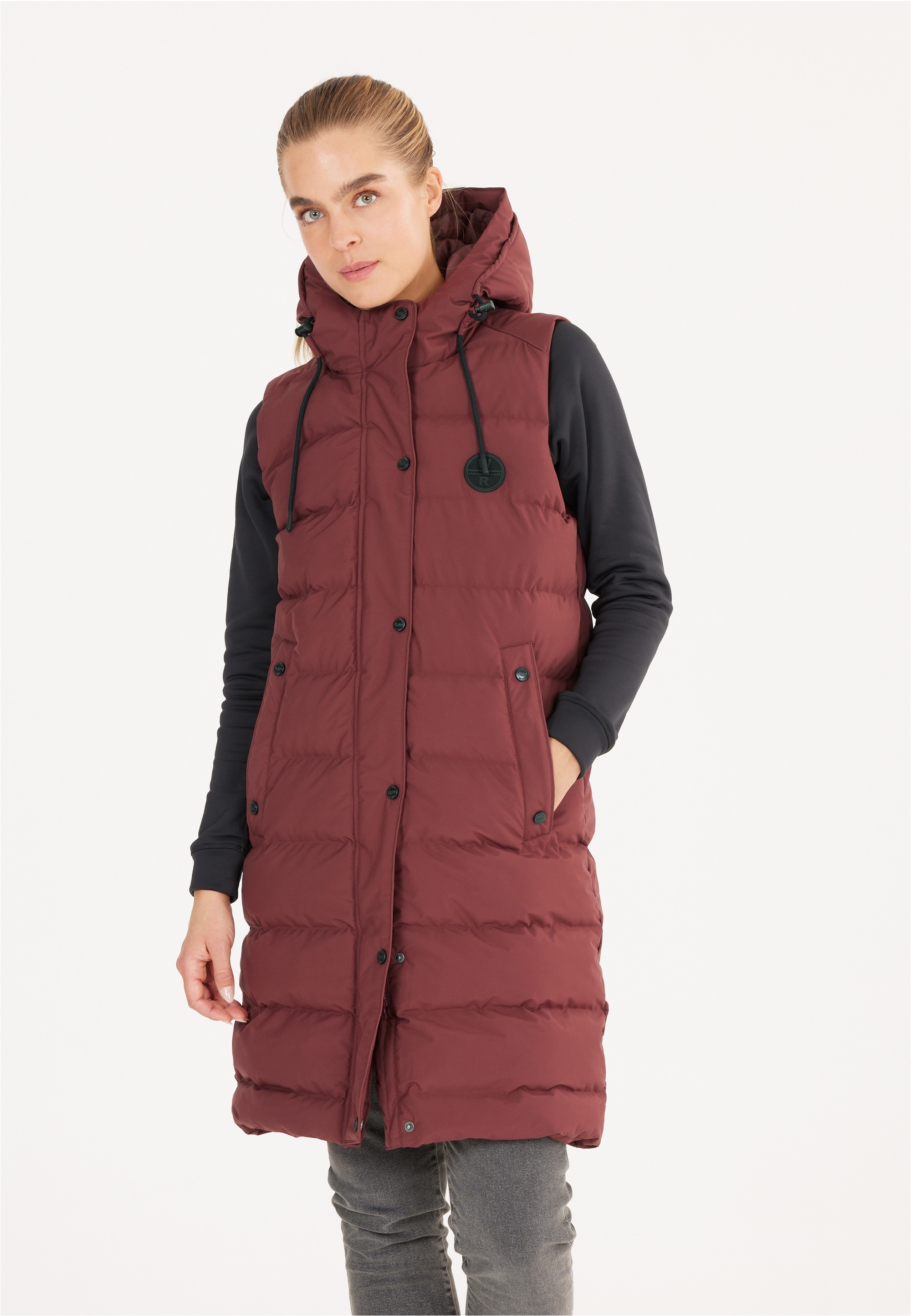 WEATHER REPORT Steppweste »Chief« mit langem Schnitt