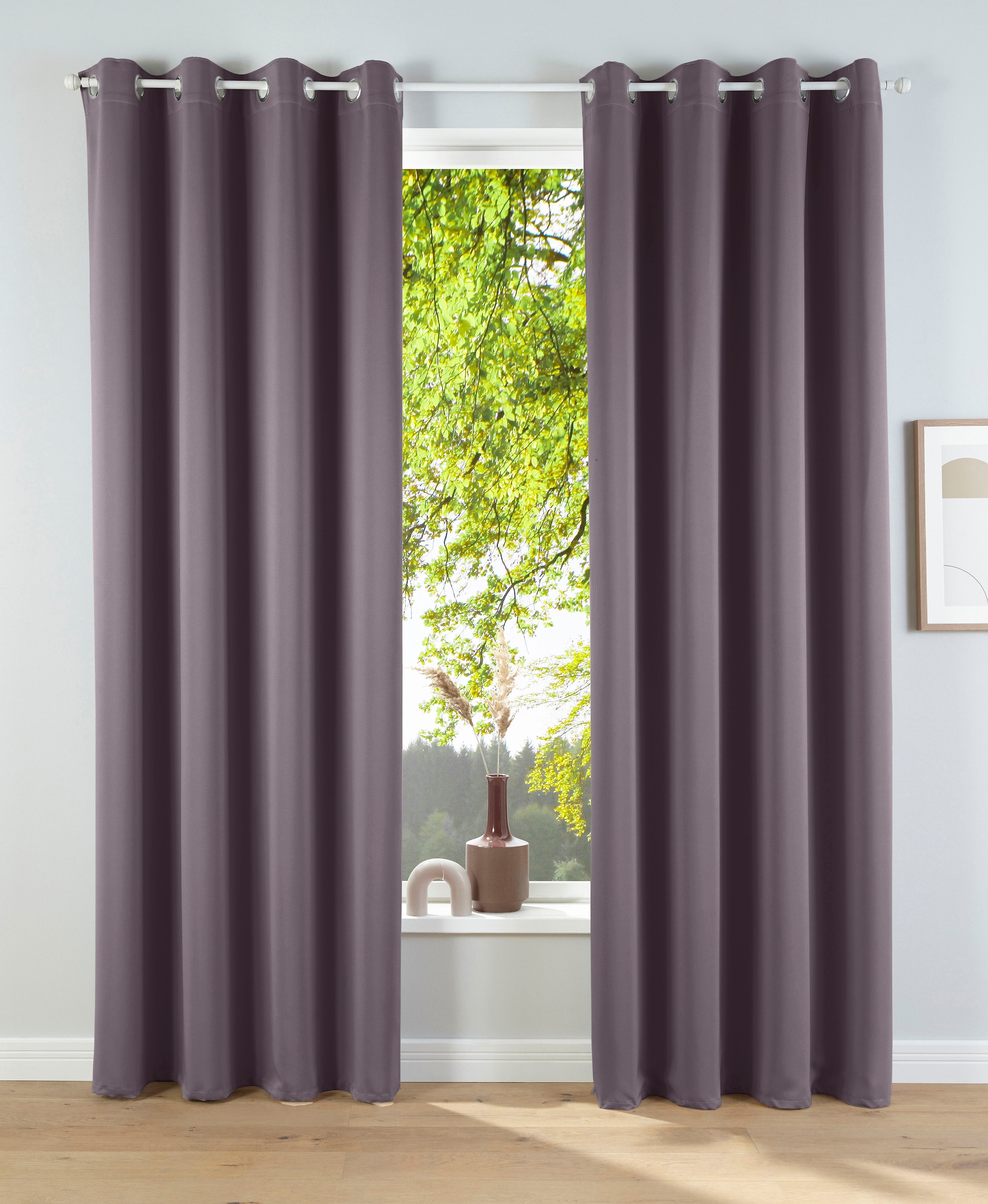 OTTO home Verdunkelungsvorhang "Solana" Ösen 2 Stk. tlg. 2-er Set, Breite 1 günstig online kaufen