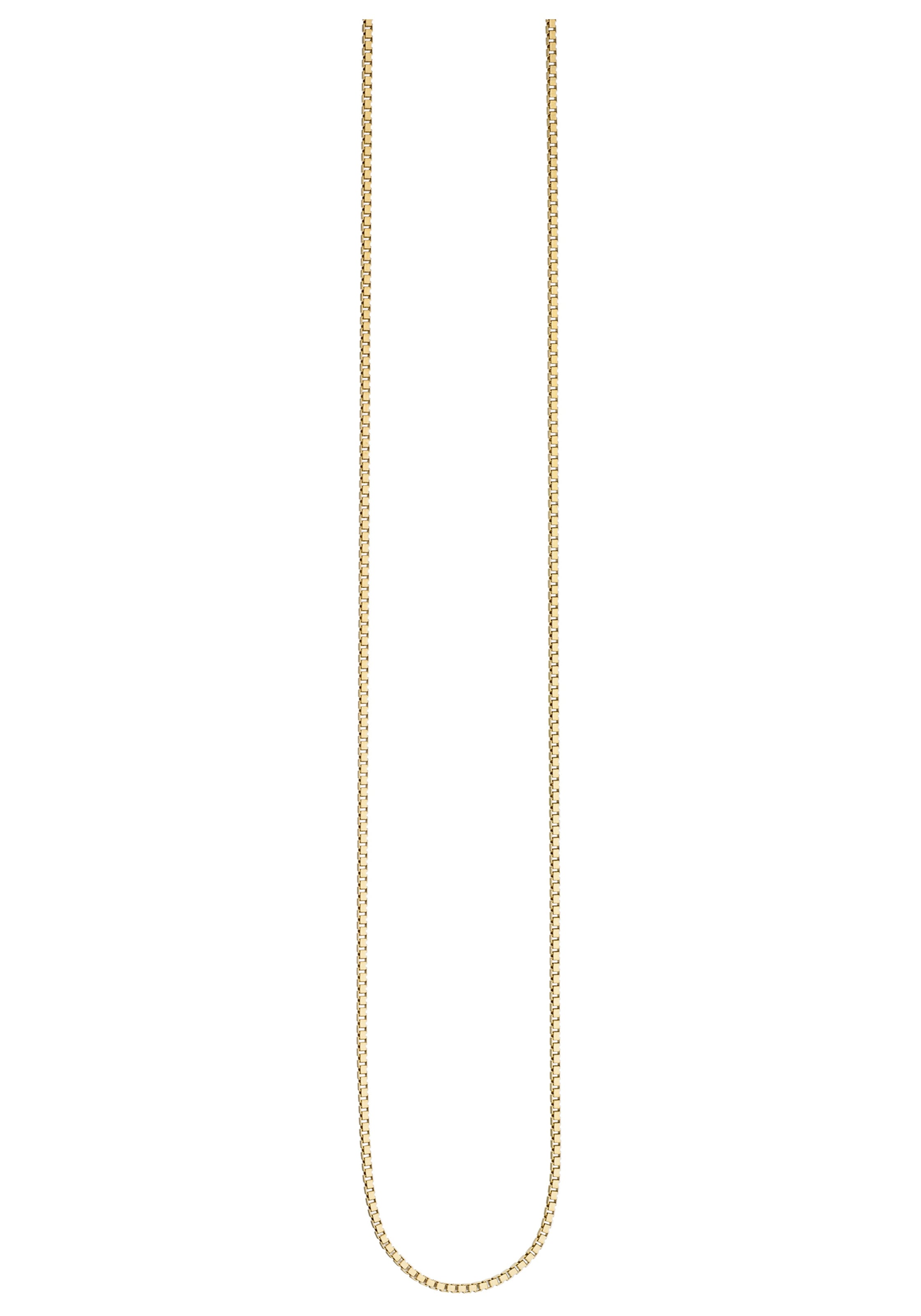 JOBO Kette ohne Anhänger, Venezianerkette 925 Silber vergoldet 50 cm 1,3 mm