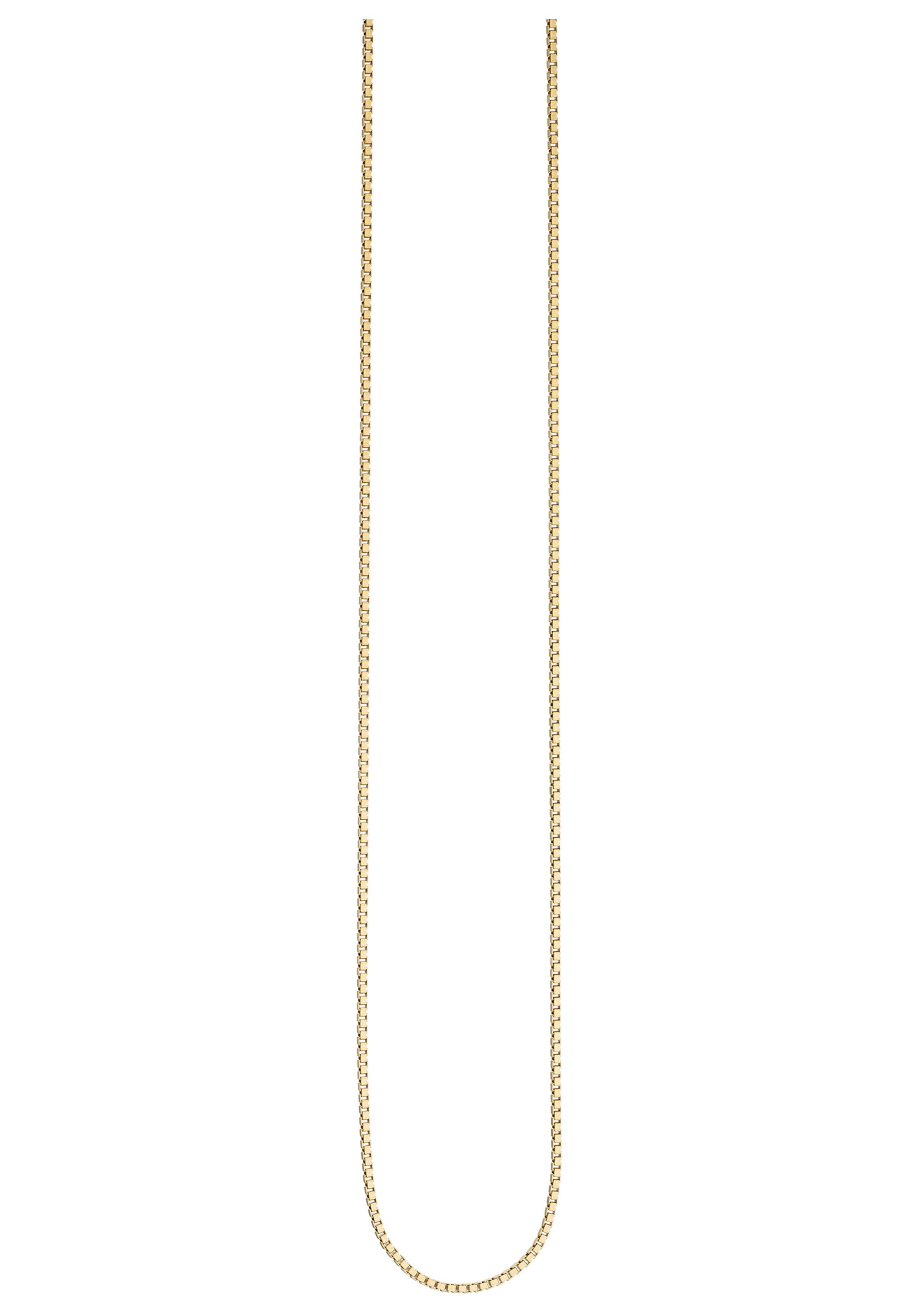 Kette ohne Anhänger JOBO, gold (goldfarben), Halsketten, Damen, Silber 925 (Sterlingsilber), L: 50, Venezianerkette 925 Silber vergoldet 50 cm 1,3 mm 3