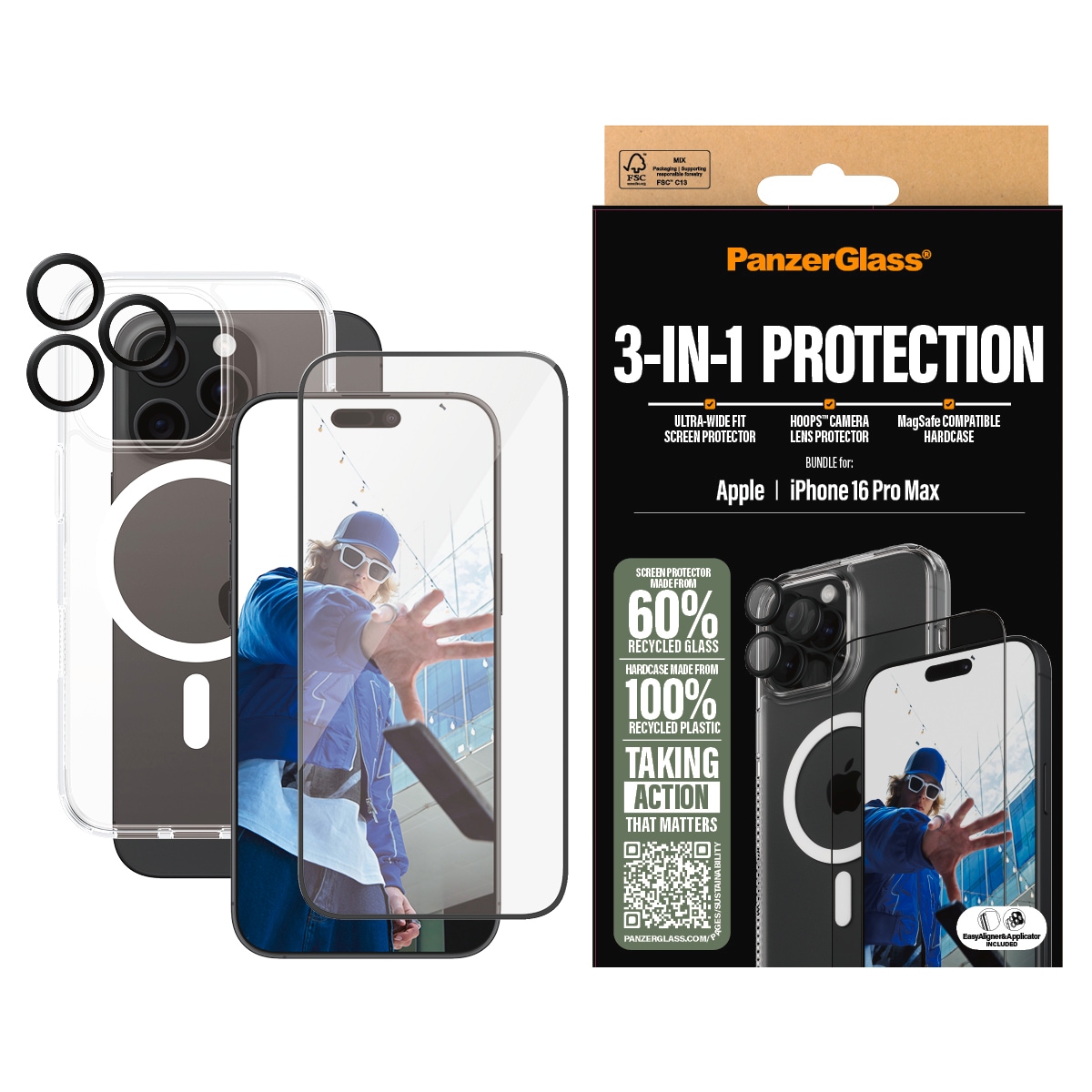 CARE by PanzerGlass Displayschutzglas »3-in-1 Protection G...