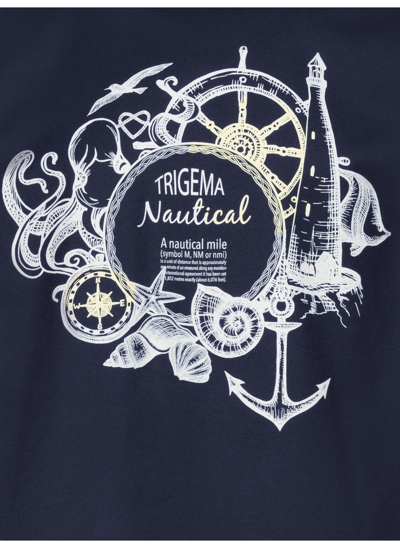 Trigema T-Shirt »TRIGEMA T-Shirt mit maritimem Printmotiv«, (1 tlg.)
