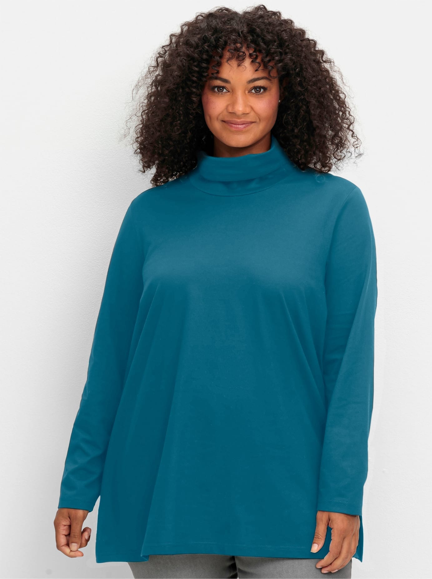 Sheego Rollkragenshirt "Rollkragenshirt" 1 Stk. tlg. günstig online kaufen