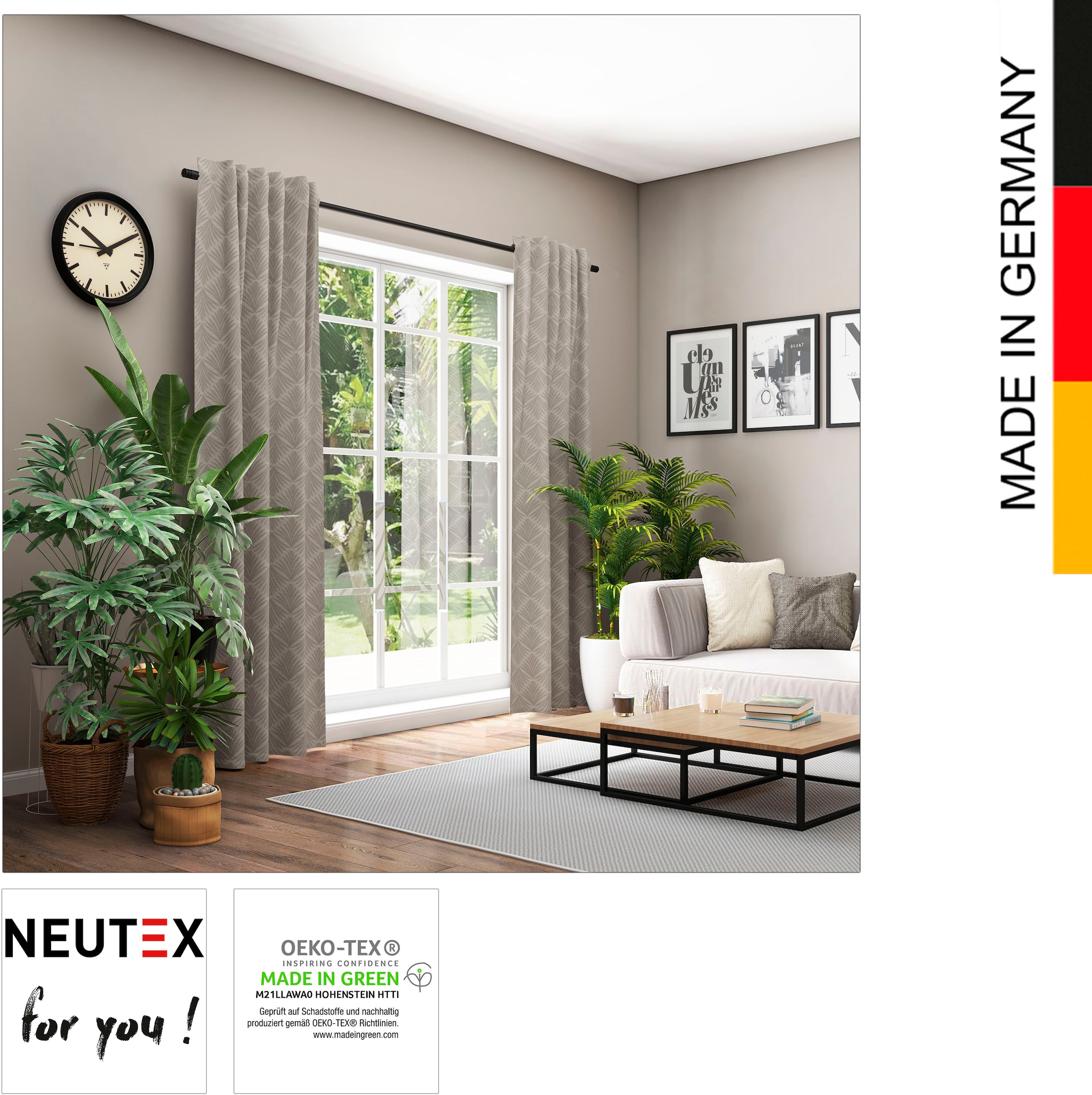 Neutex for you! (1 | BAUR St.), Vorhang »Como«, moderne Klassik