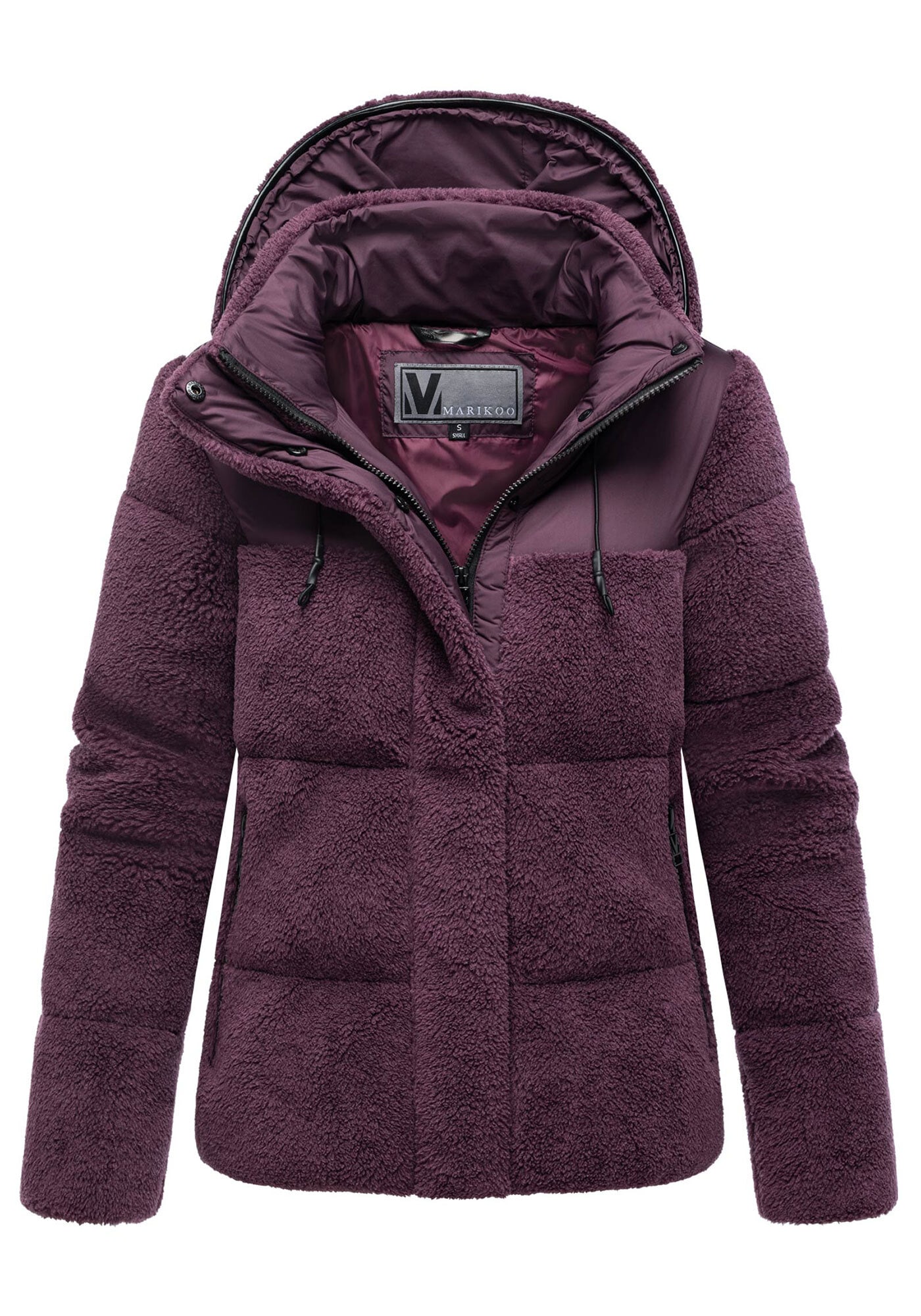 Marikoo Winterjacke »Kaguraa«, warme Teddyfell Sherpa Jacke