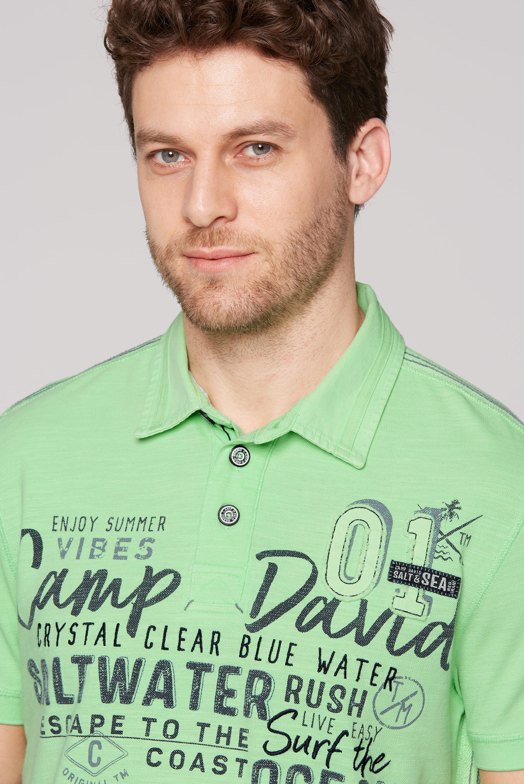 CAMP DAVID Poloshirt, aus Baumwolle