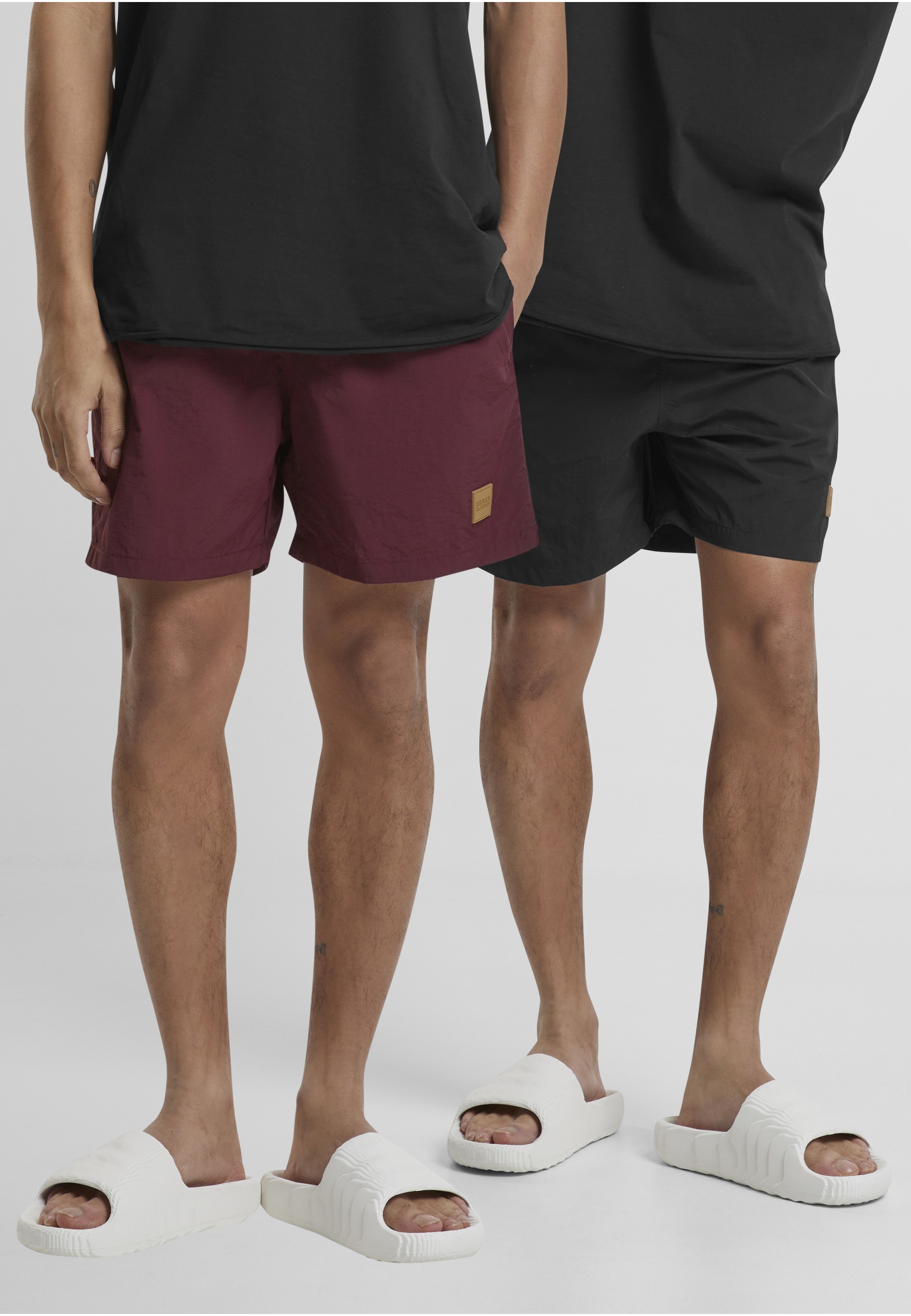 URBAN CLASSICS Badeshorts »Urban Classics Herren Block Swim Shorts 2-Pack«
