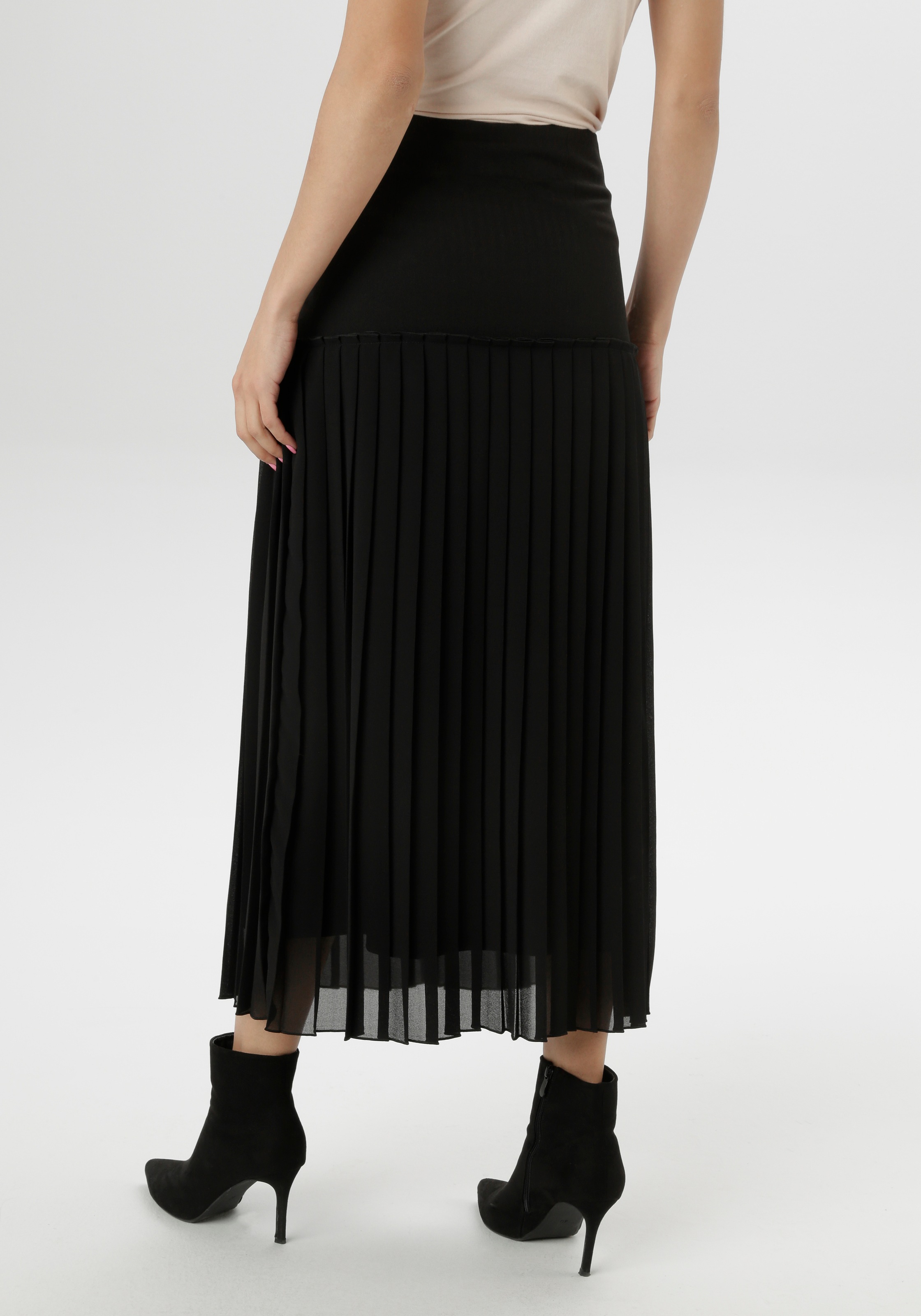 Aniston SELECTED Plisseerock aus edlem Chiffon günstig online kaufen