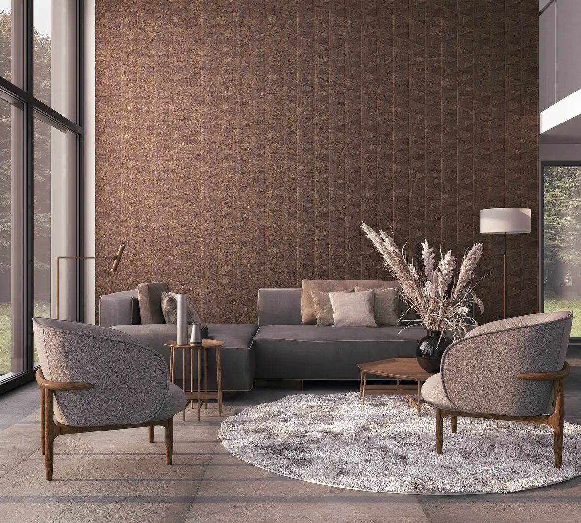 Marburg Vliestapete "Tapete Geo Vibe" geprägt moderne Vliestapete für Wohnzimmer Schlafzimmer Küche