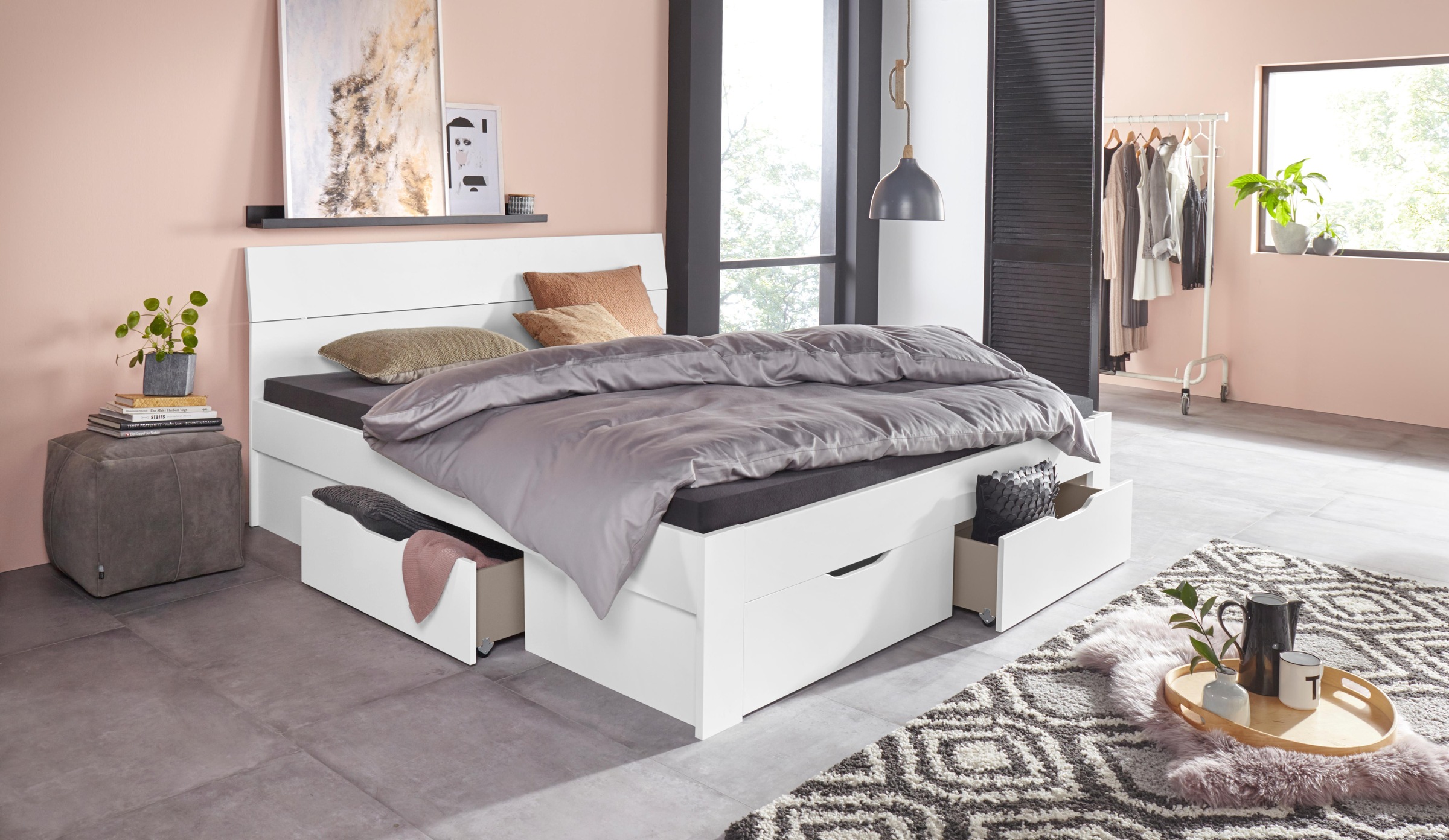 rauch Bett "Einzelbett Doppelbett Stauraum FLEXX Breiten 90/140/180 cm" Ein günstig online kaufen