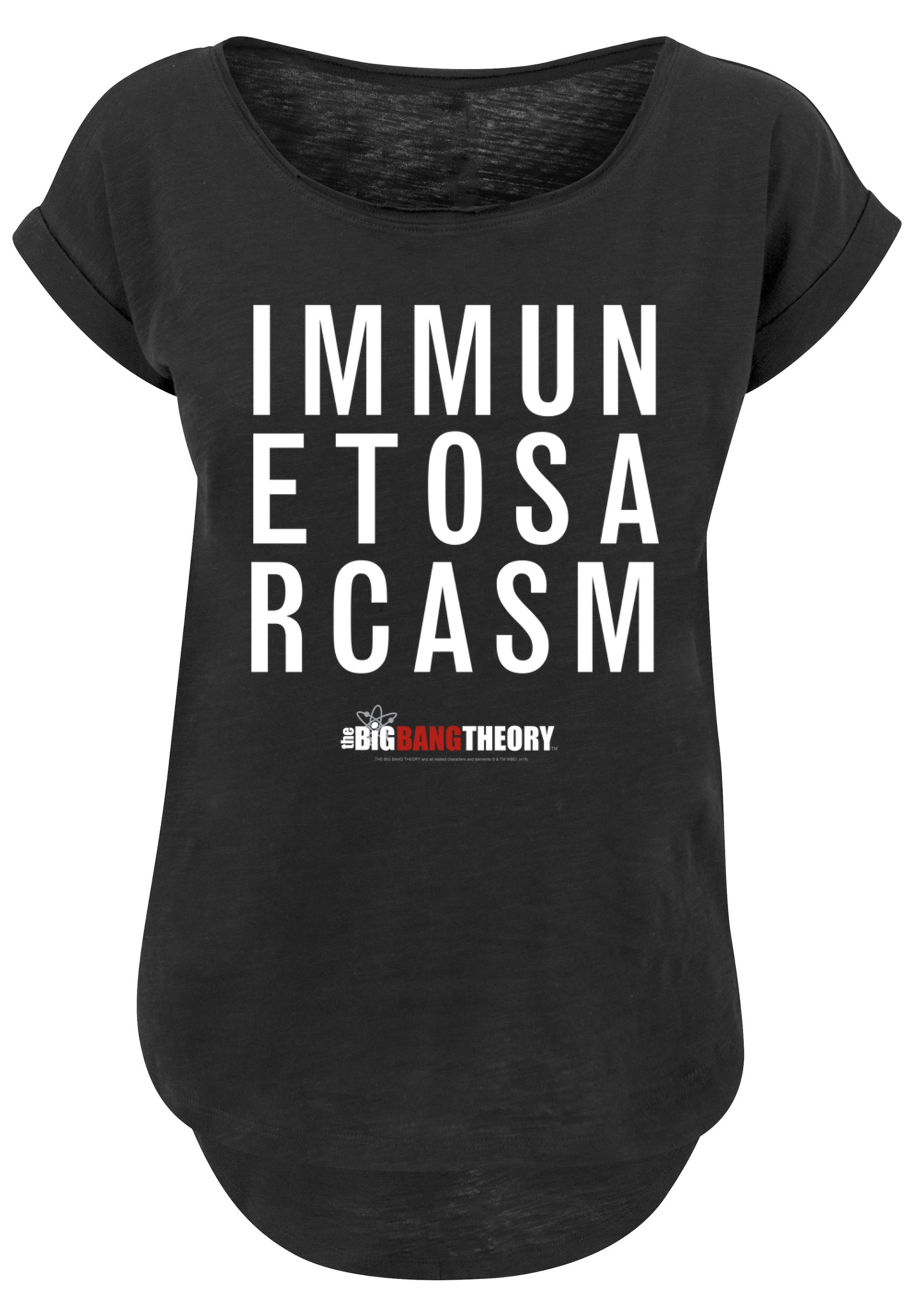F4NT4STIC T-Shirt "Long Cut Shirt Big Bang Theory Immune To Sarcasm", Damen günstig online kaufen