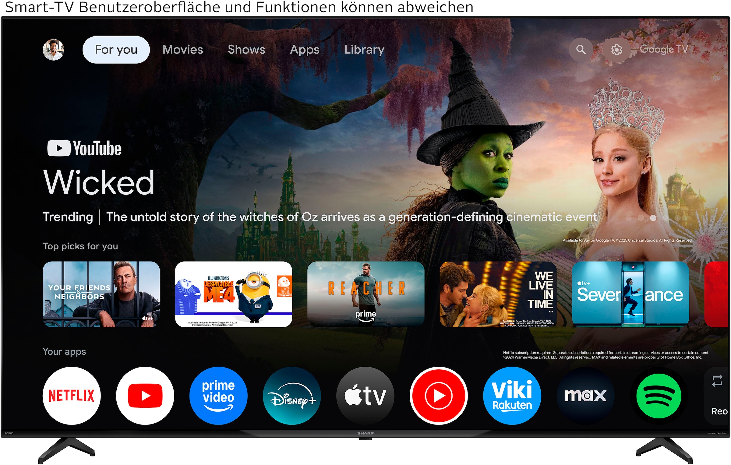 Sharp QLED-Fernseher »4T-C70HPx« 177 cm/70 ″ Smart-TV