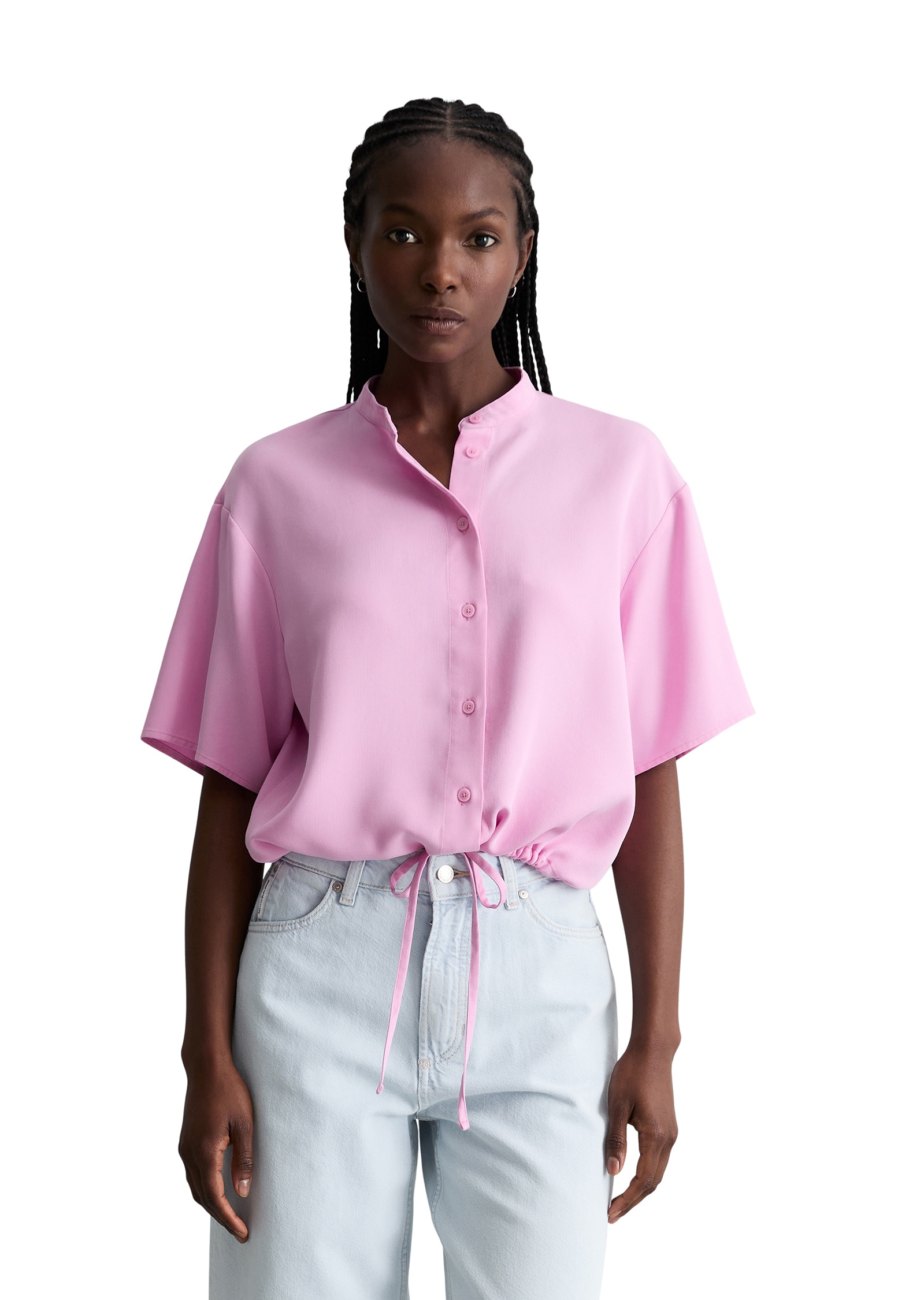 Marc OPolo DENIM Kurzarmbluse "aus TENCEL™ Lyocell" günstig online kaufen