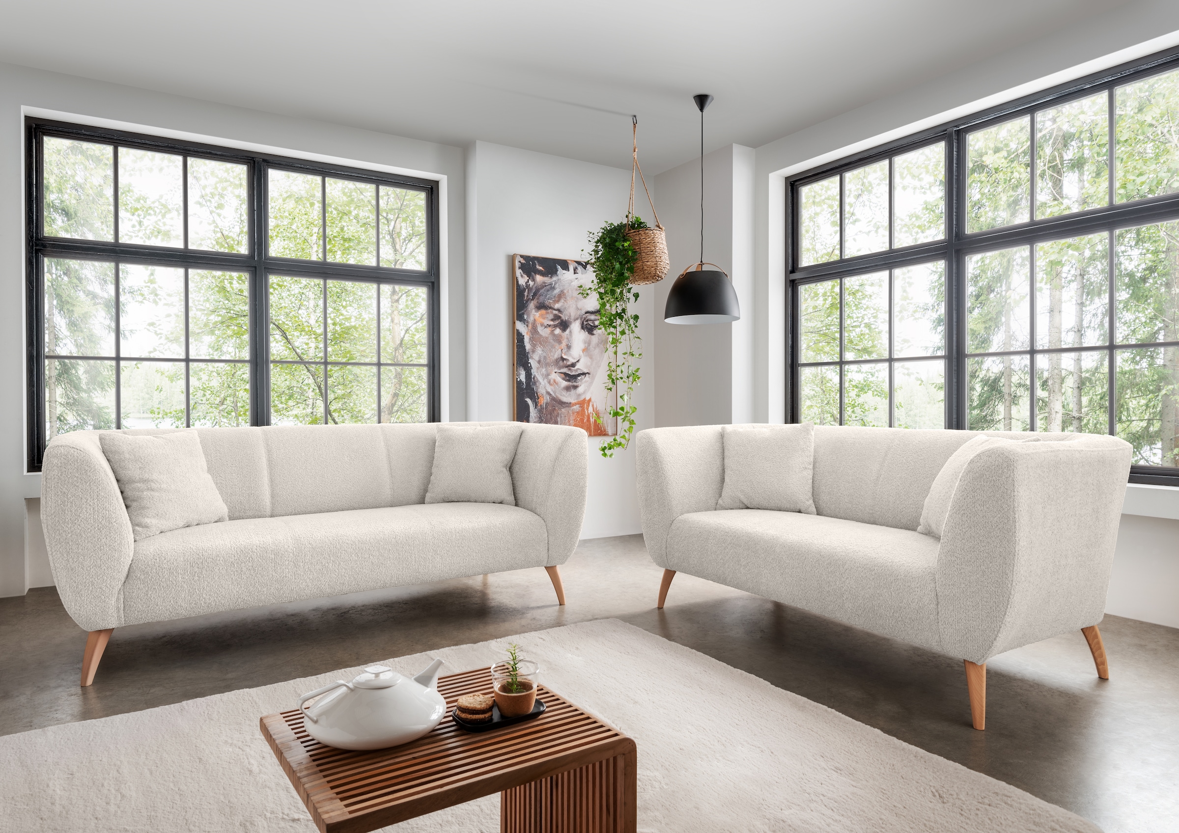 Home affaire Polstergarnitur "Colori" Set, 3-Sitzer und 2-Sitzer, 2 Stk. tl günstig online kaufen