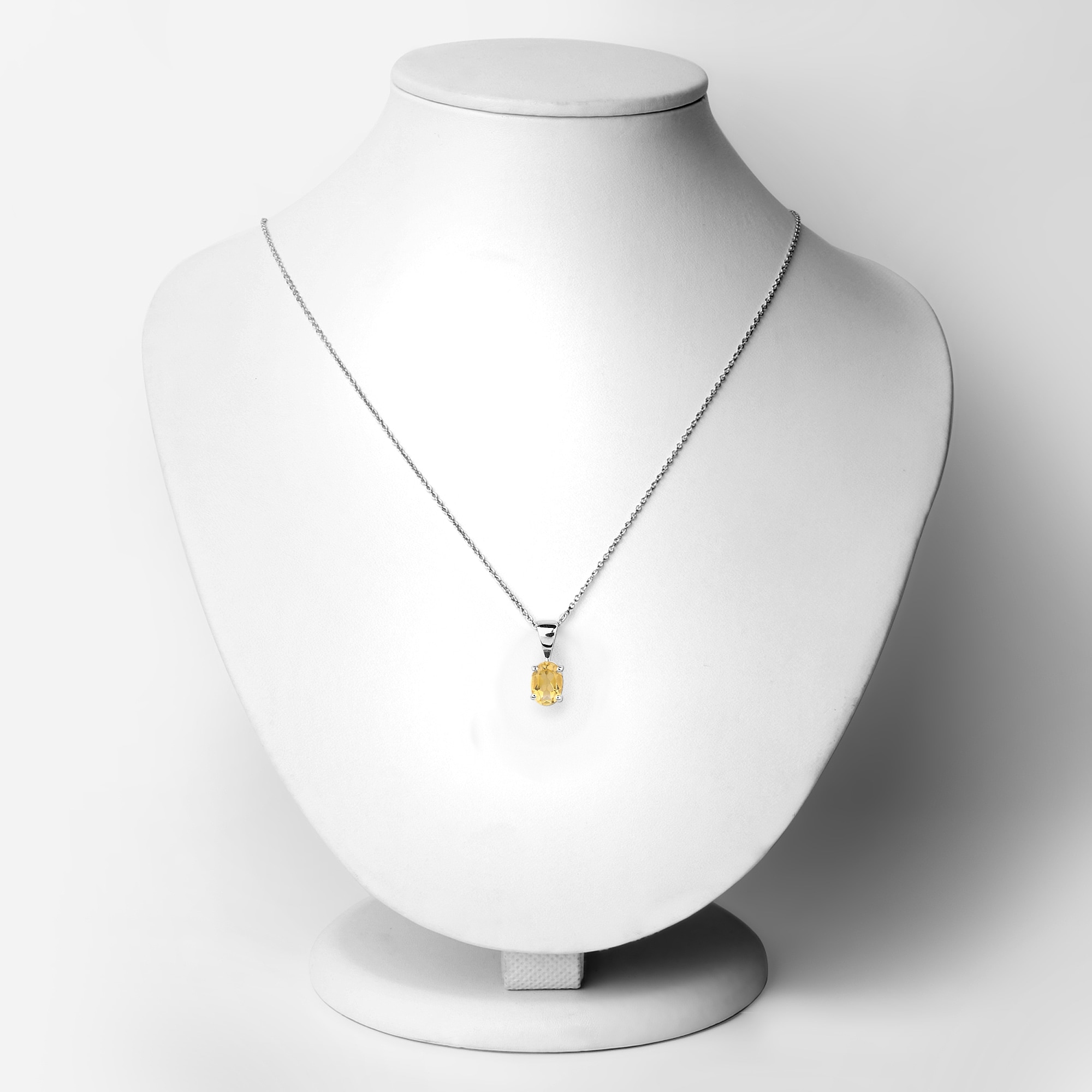Vira Jewels Paar Ohrstecker »Silber 925 rhodiniert Ohrringe und Halskette mit echtem Citrin«