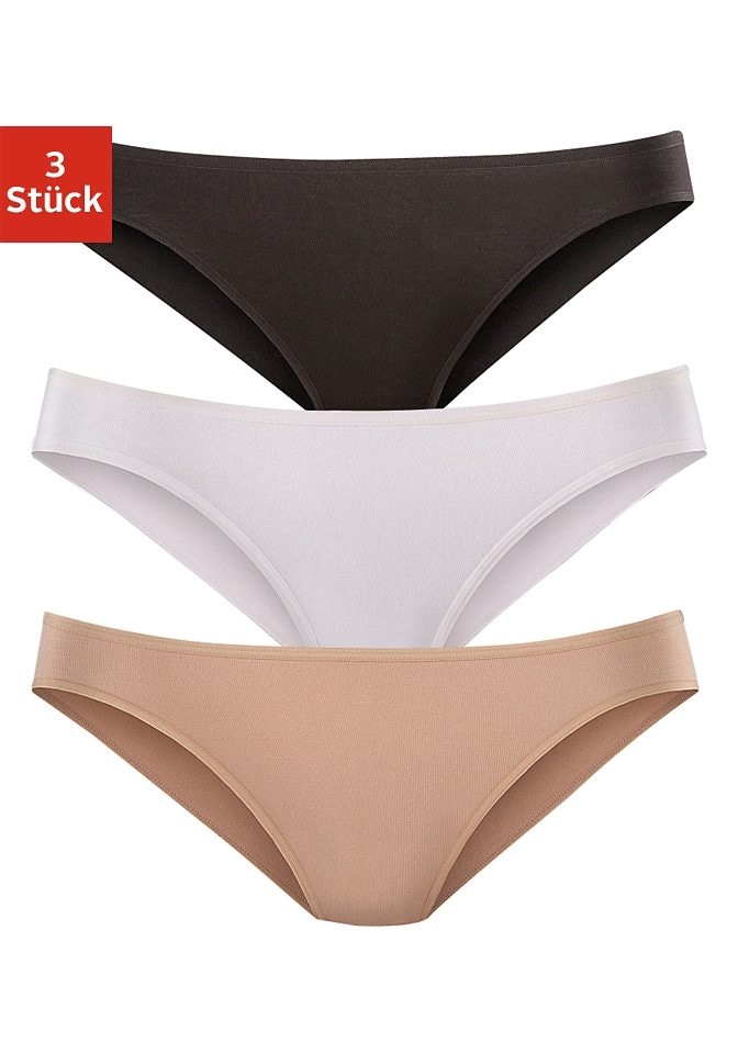 LASCANA Bikinislip, (Packung, 3 St.), aus hochwertiger Modal-Qualität