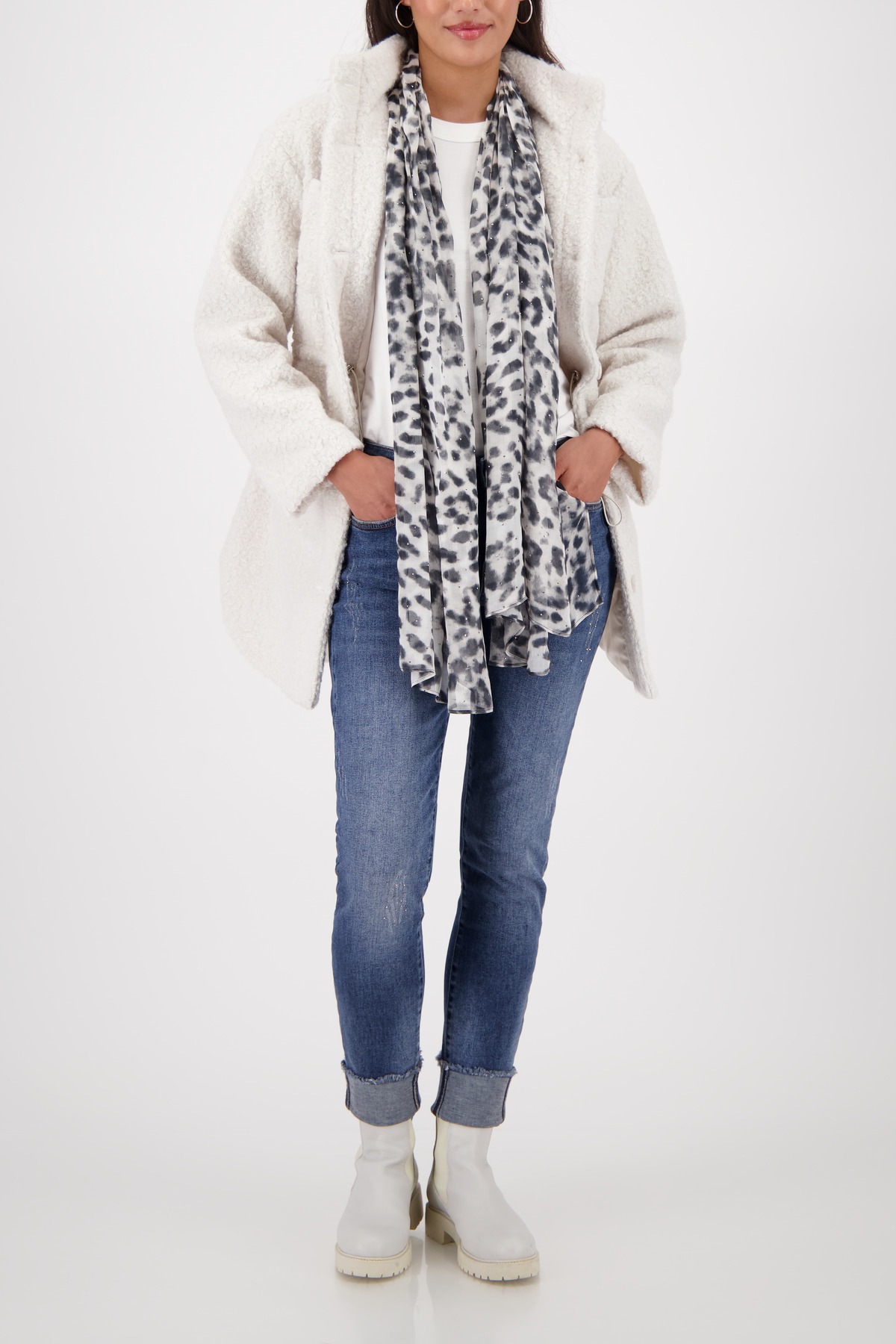 Thumbnail - Monari Modetuch "Schal/Tuch Tuch Leo Allover" mit Leo-Print