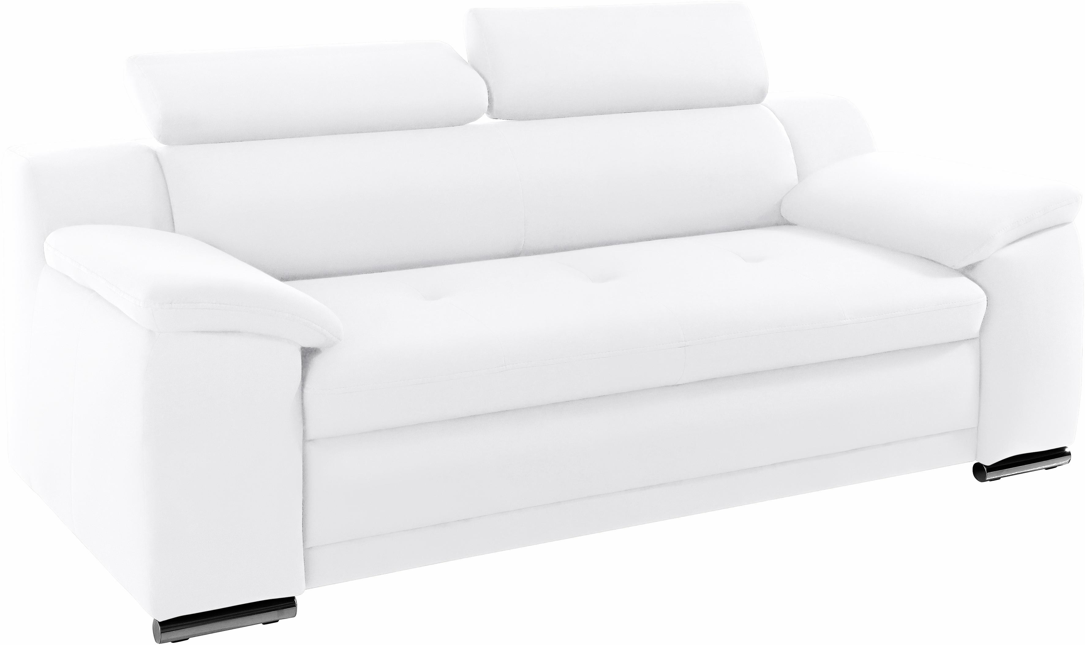sit&more 3-Sitzer "Andiamo, B: 200 cm, Kopfteilverstellung, Wellenunterfederung" Komfortable Sitzhöhe 43 cm, frei im Raum stellbar, modernes Design