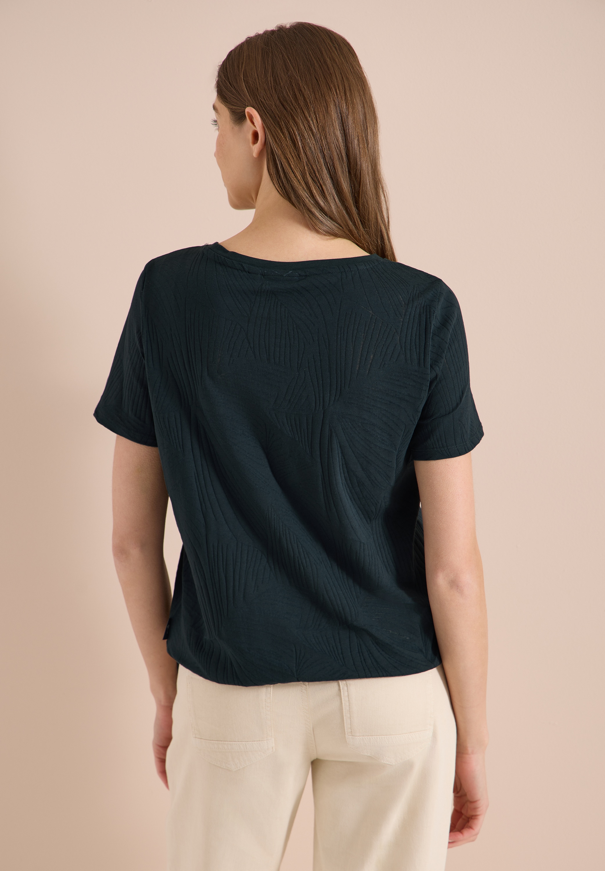 Cecil T-Shirt mit U-Boot-Ausschnitt