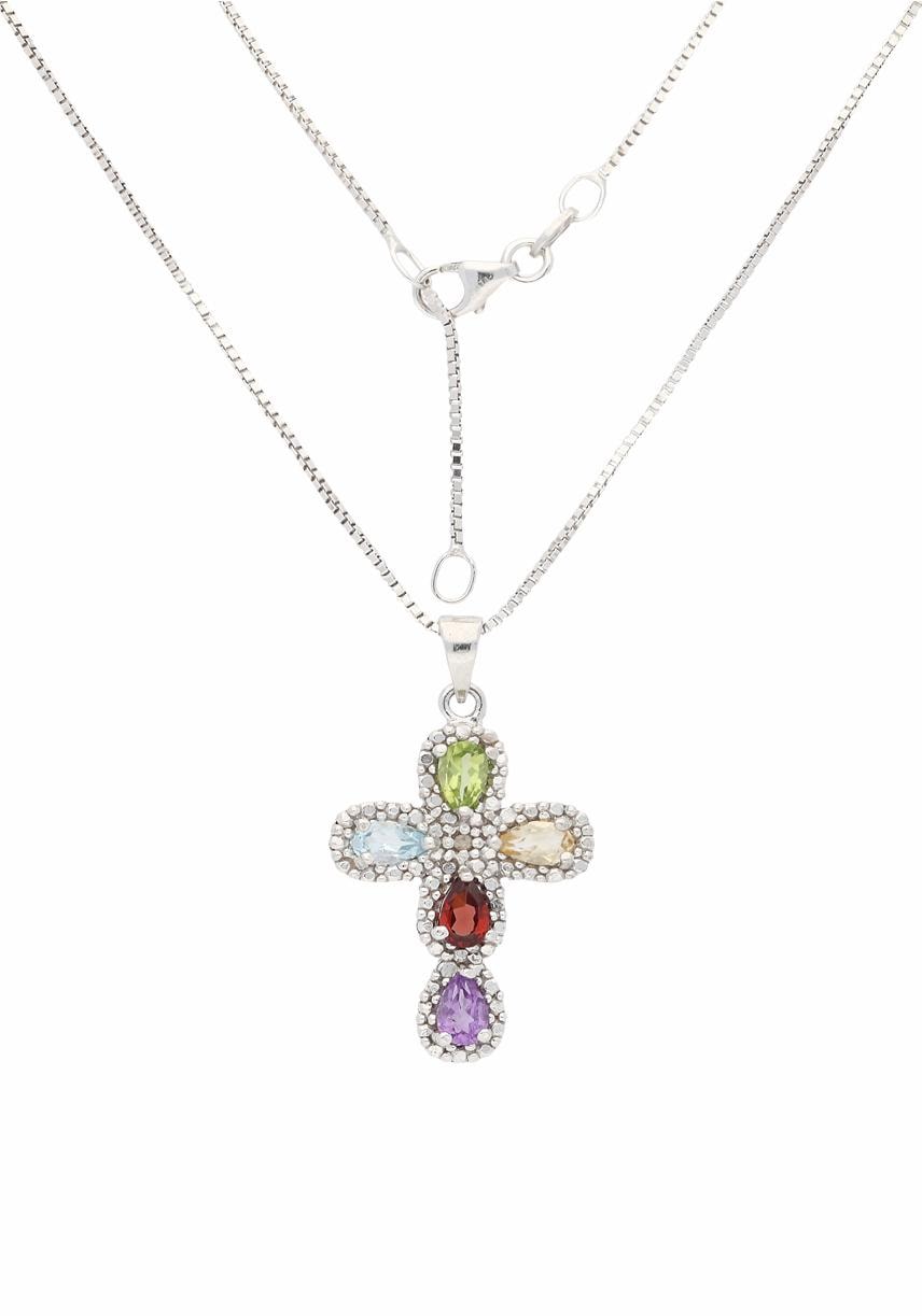 Firetti Kette mit Anhänger »Schmuck Geschenk Silber 925 Halsschmuck  Halskette Venezianer Kreuz«, zu Kleid, Shirt, Jeans, Sneaker! Anlass  Geburtstag Weihnachten für bestellen | BAUR