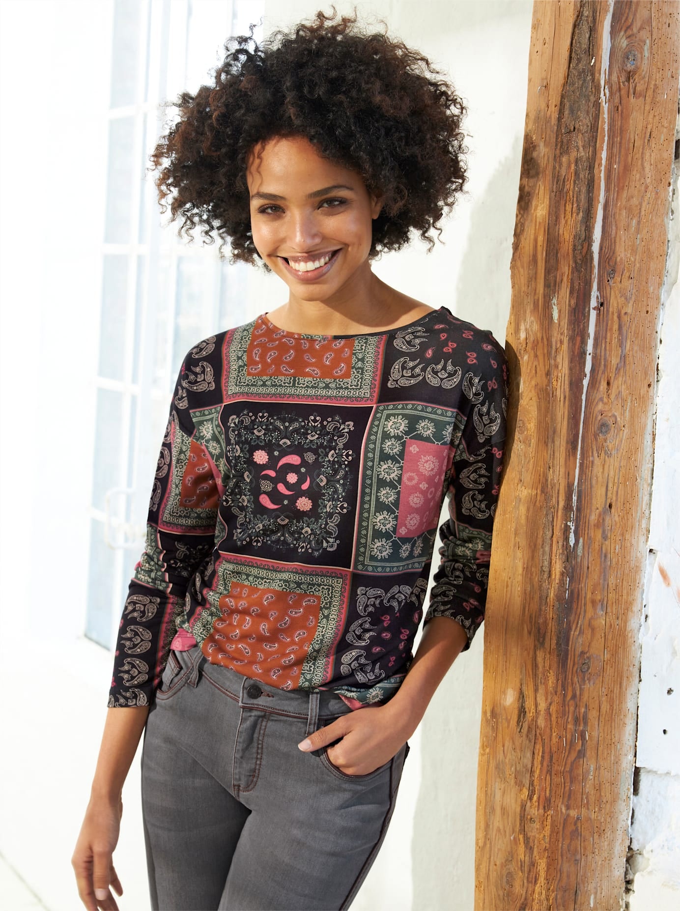 heine Rundhalsshirt "Druck-Shirt", 1 Stk. günstig online kaufen