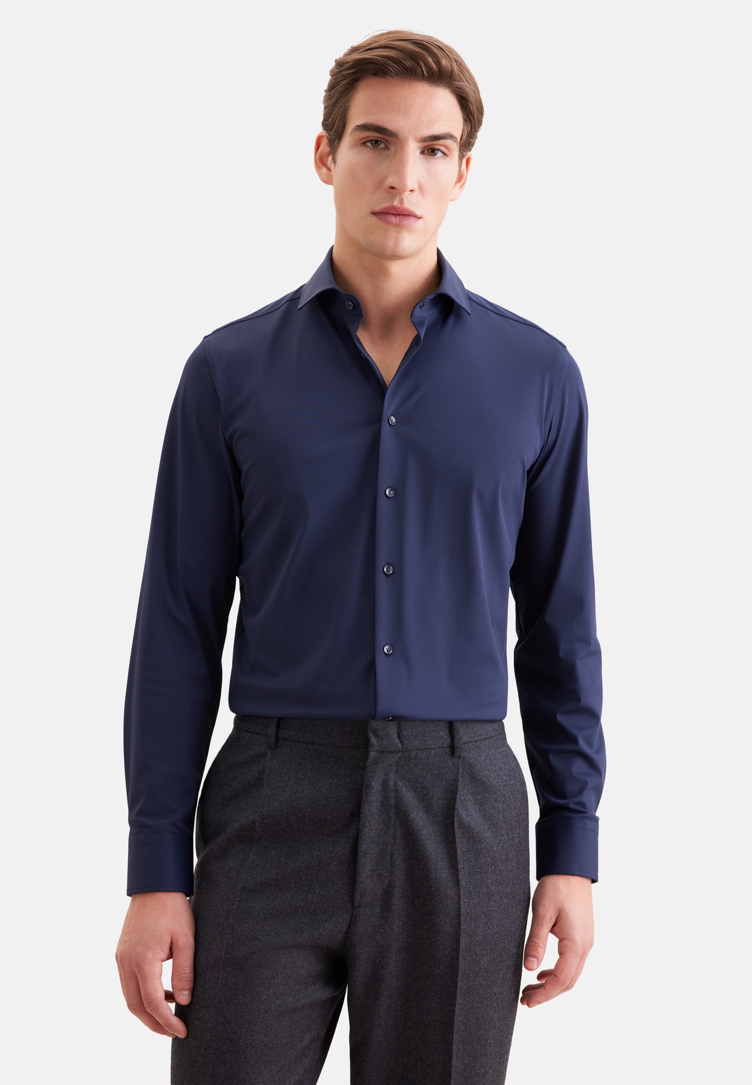 seidensticker Businesshemd »Schwarze Rose« Slim 1/1 Kentkragen Uni