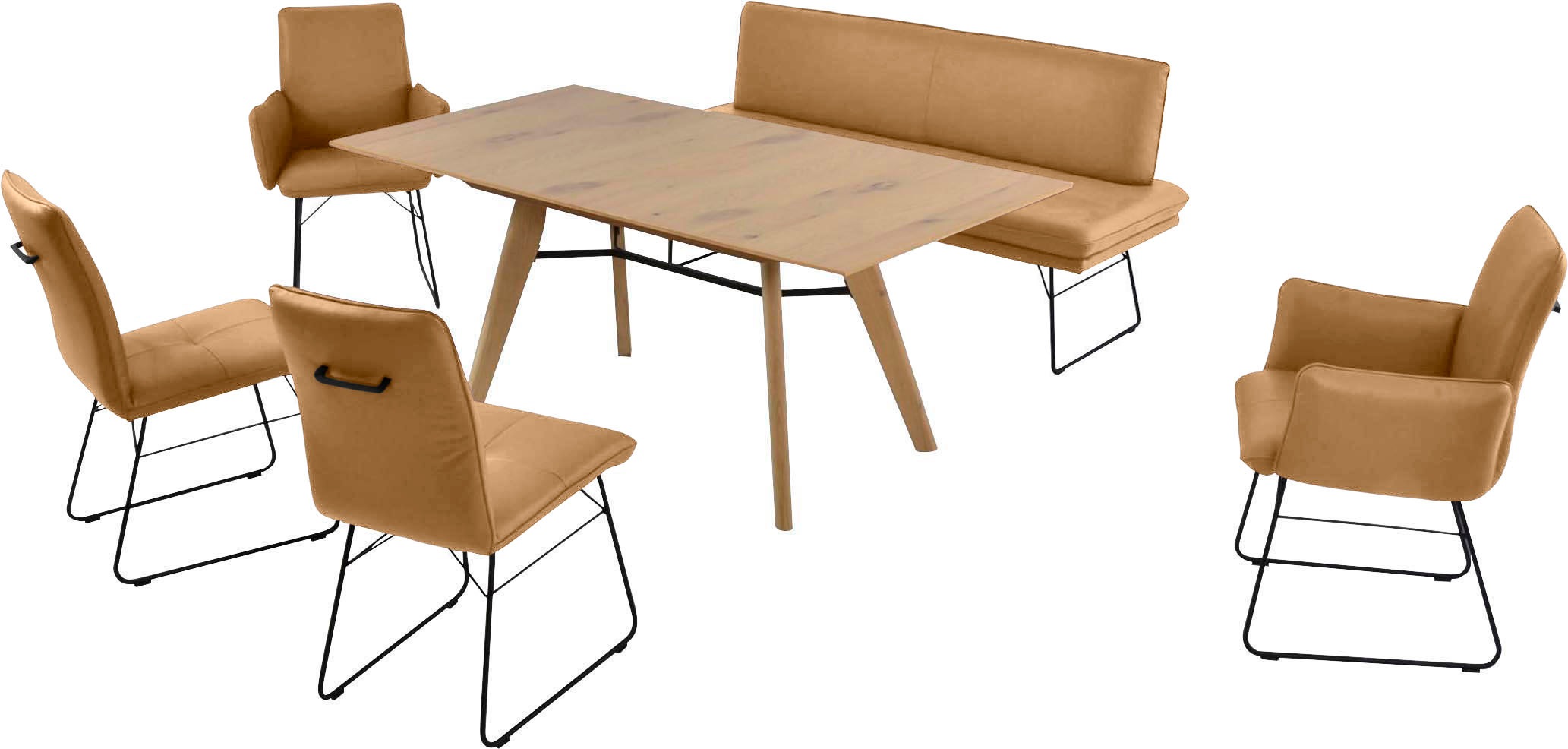 K+W Komfort & Wohnen Essgruppe "Giacomo IV" 6 Stk. tlg. Polsterbank in 2 Gr günstig online kaufen