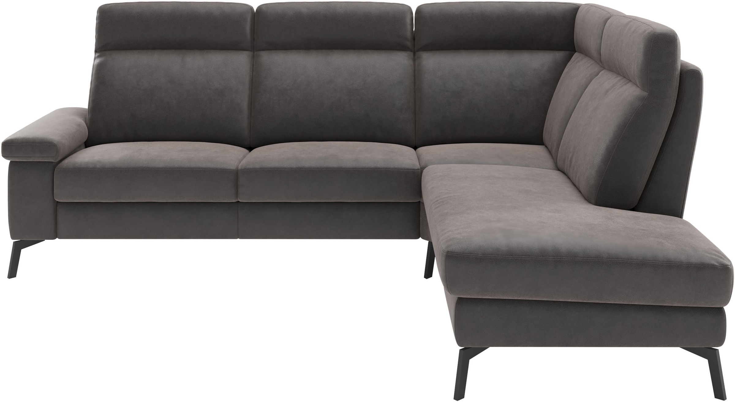 Home affaire Ecksofa "Nalani, optionaler Sitzauszug, Breite: 252 cm" Komfortabler Federkernsitz, großzügige Ecke, klappbare Armlehne