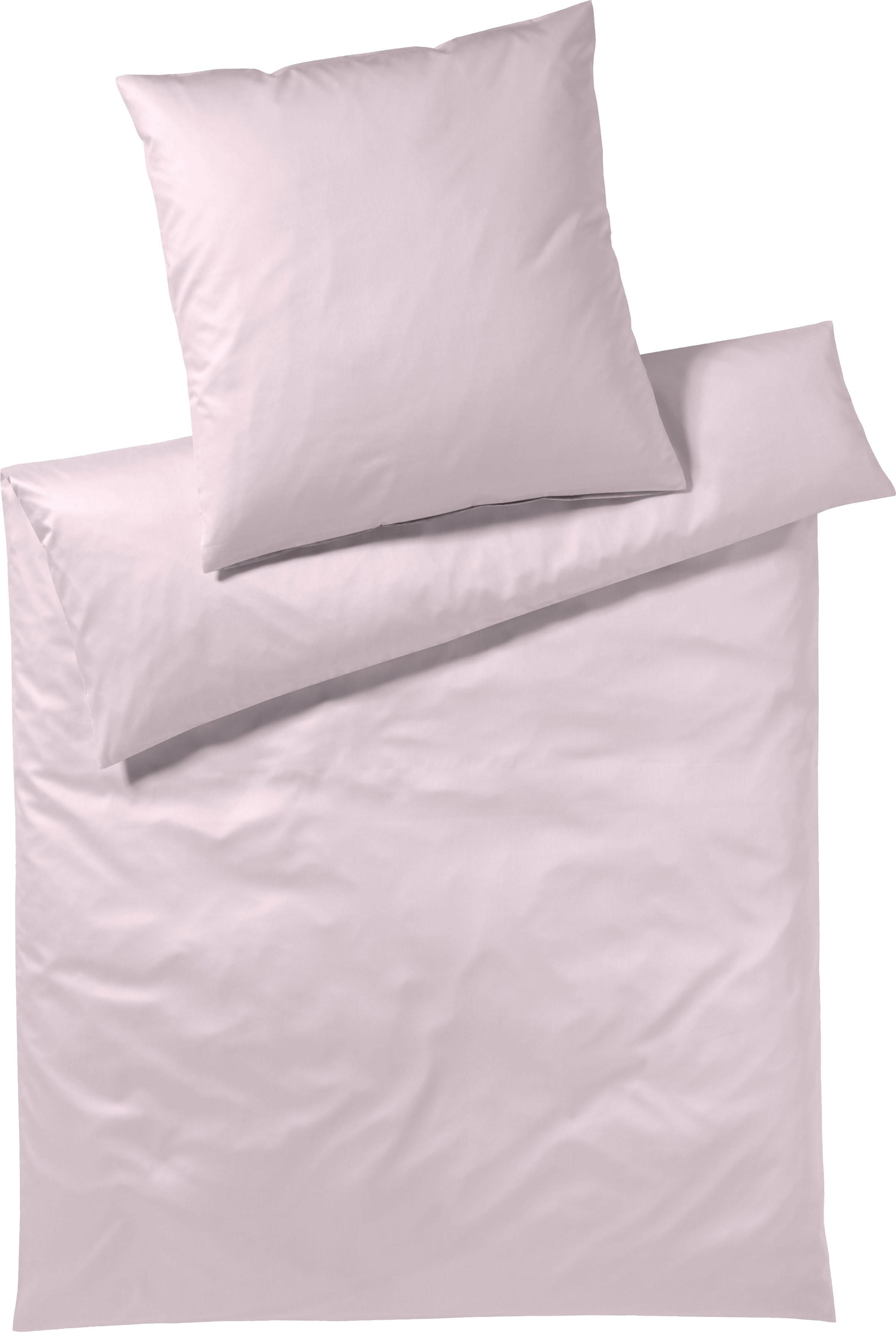 Elegante Bettwäsche "Solid in Mako Satin und Mako Jersey Qualität, 100% Baumwolle, Bett- und Kopfkissenbezug mit Reißver