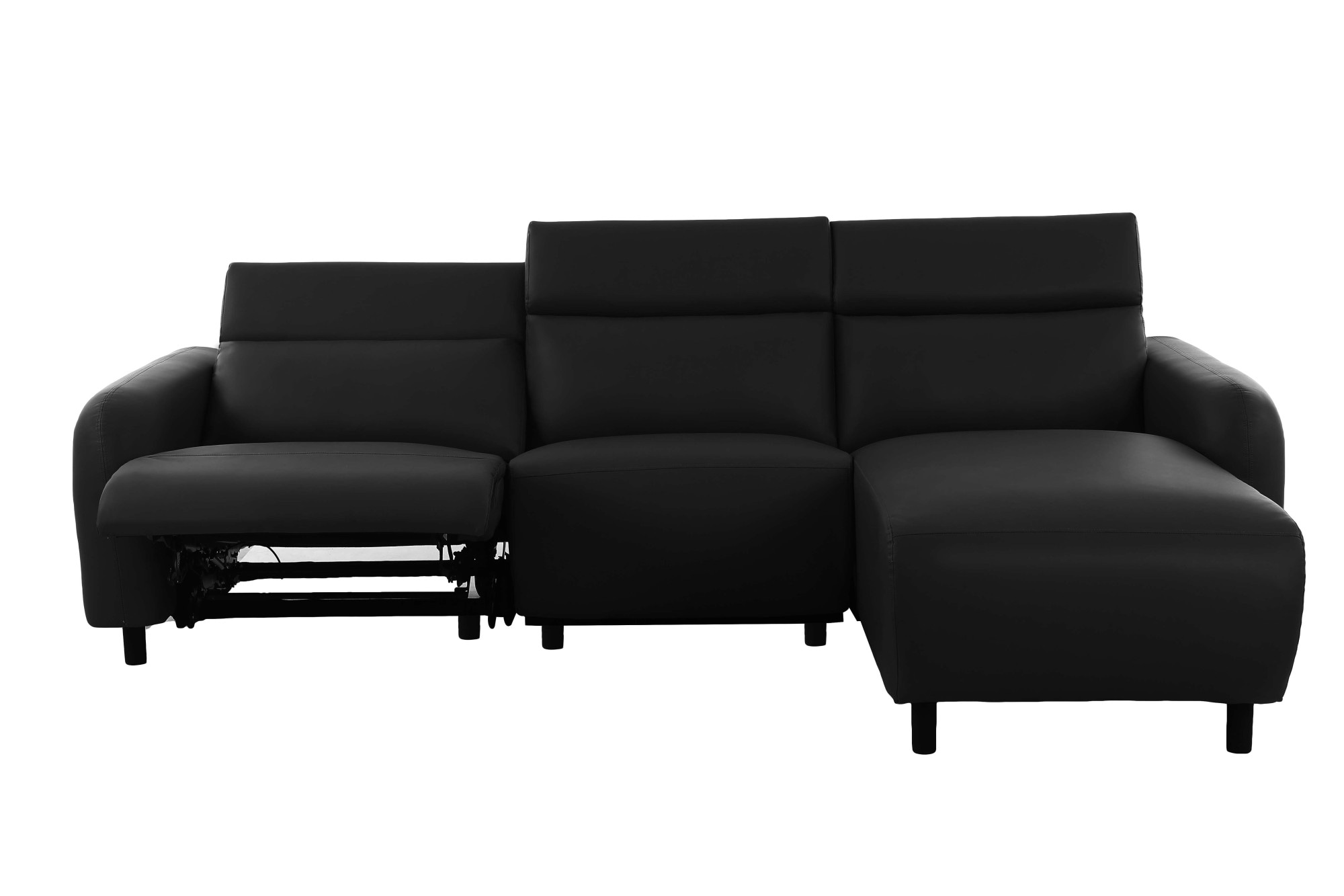 Home affaire Ecksofa »SKAANE Kunstleder, L-Form, 274 cm, manuelle u. elektrische Funktion,«, Kopfteilverstellung, Relax-und Liegefunktion, Federkernpolsterung