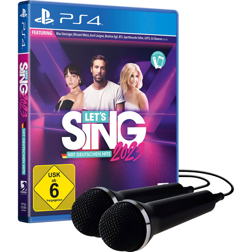 Koch Media Spielesoftware »Let's Sing 2023 German Version + 2 Mics«, PlayStation 4