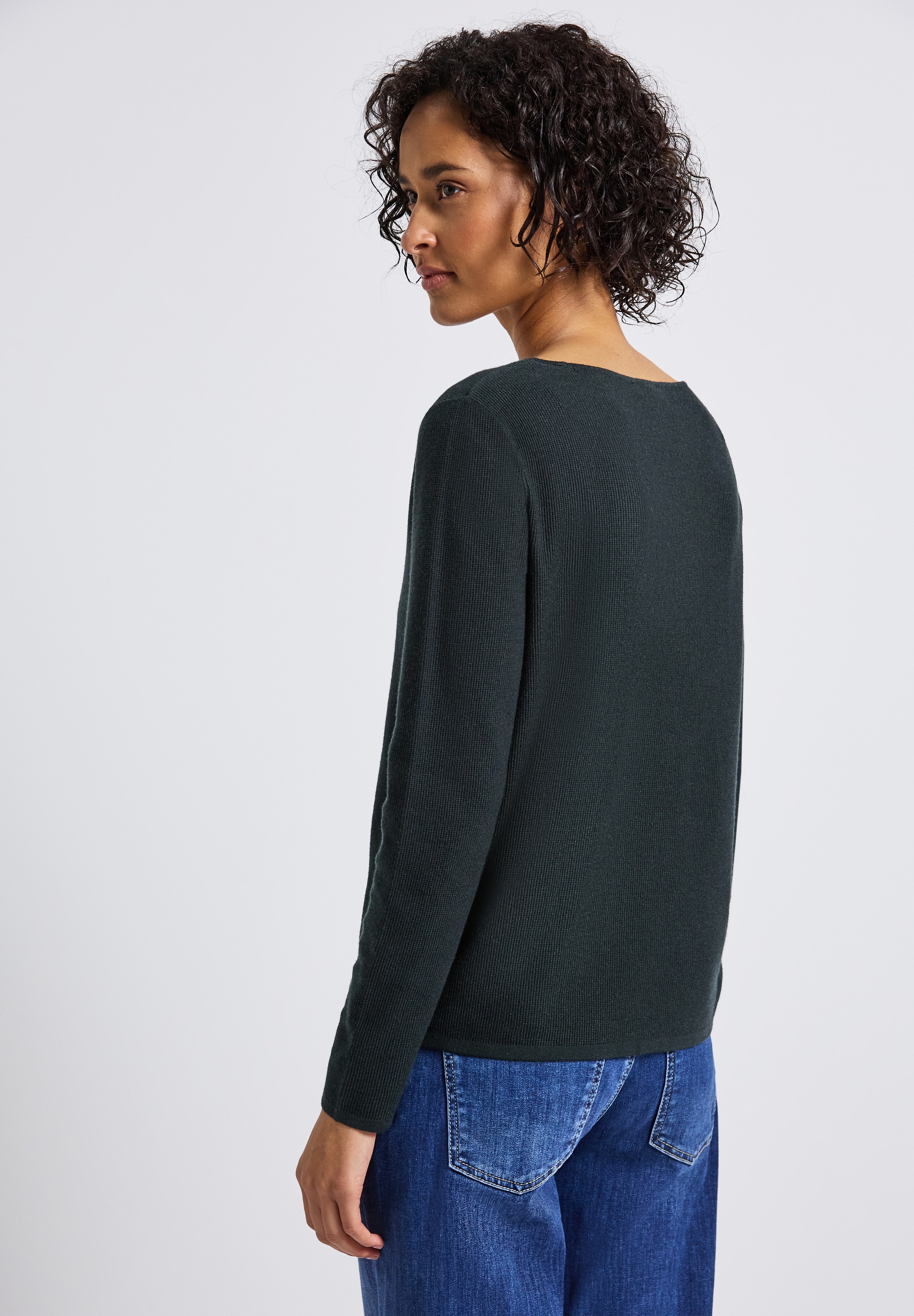 STREET ONE Strickpullover, mit U-Boot-Ausschnitt