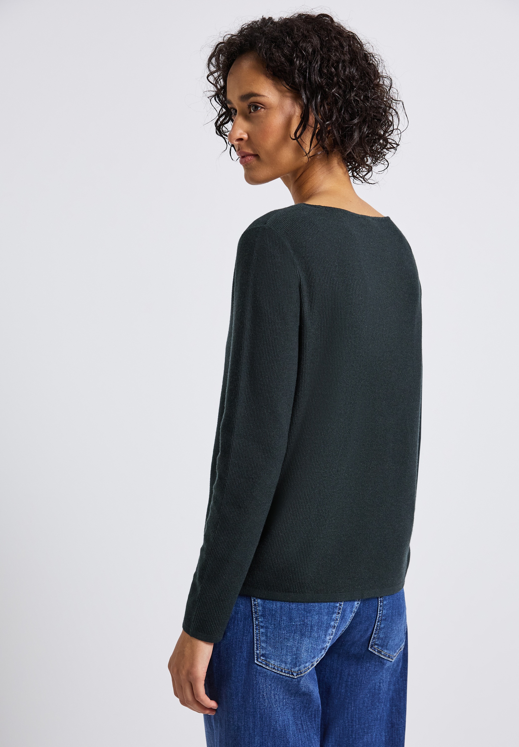 STREET ONE Strickpullover mit U-Boot-Ausschnitt günstig online kaufen