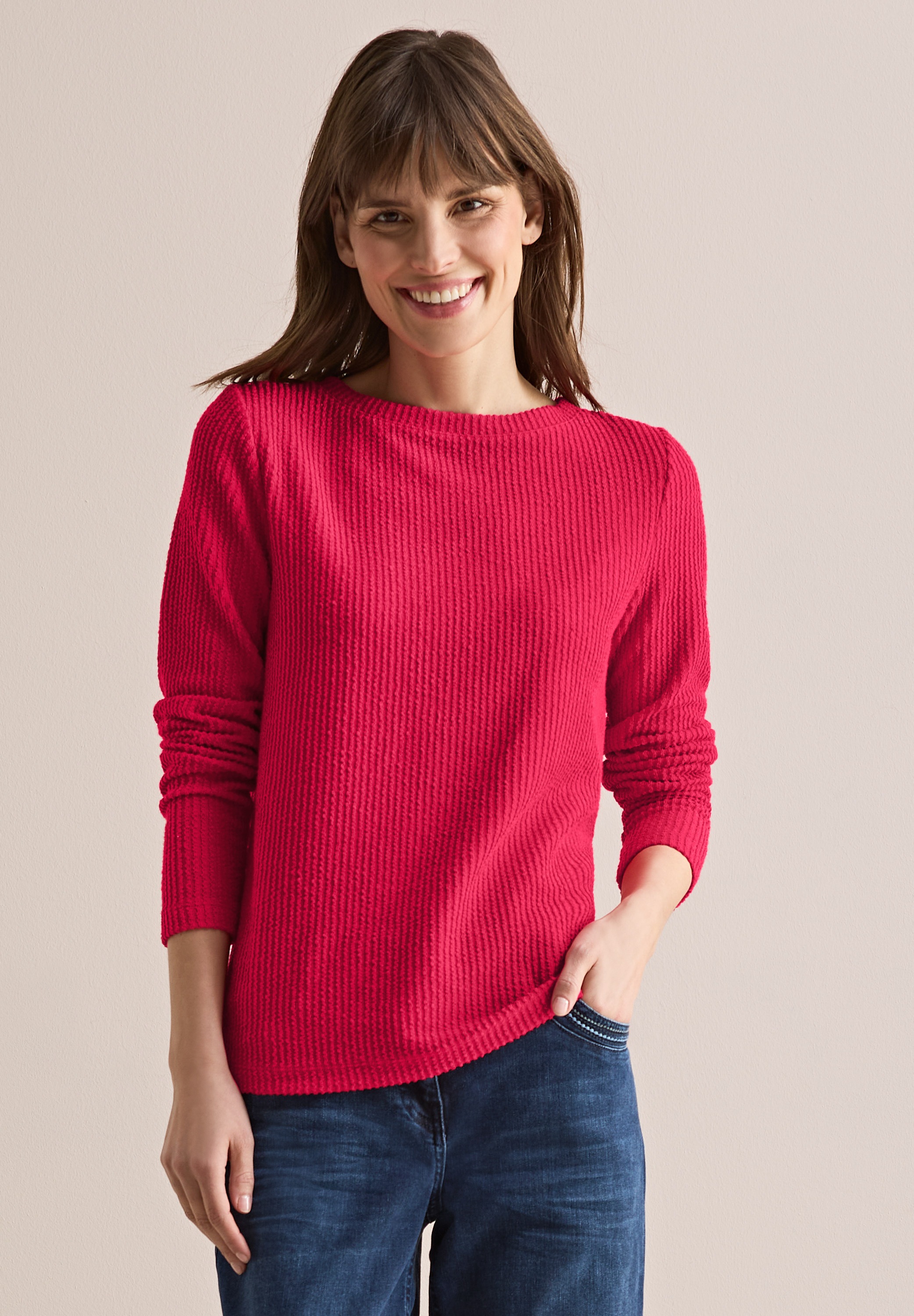 Cecil Langarmshirt, mit U-Boot-Ausschnitt