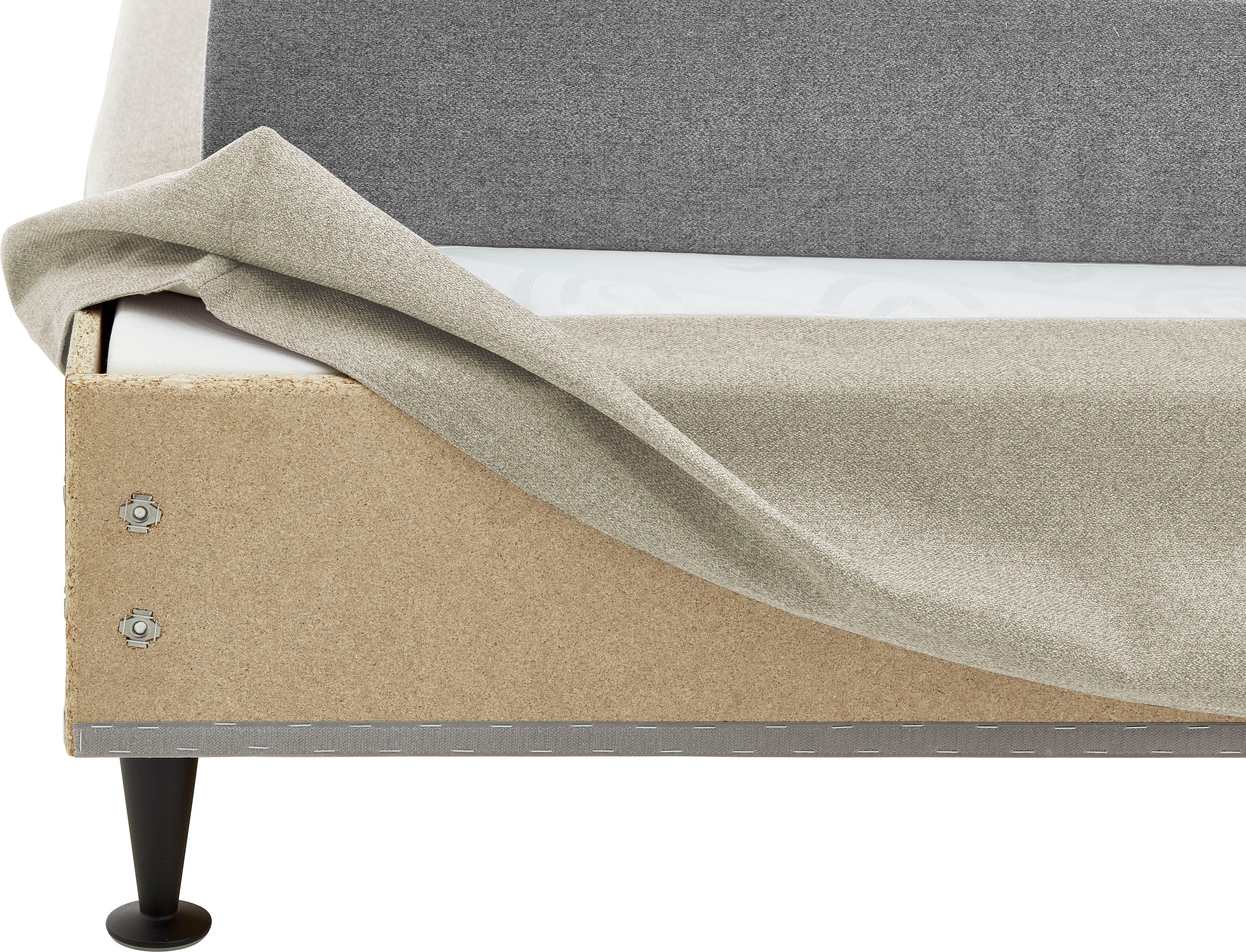 andas Boxspringbett »Linja«, mit Hotelbett-Charakter, Komfortliegehöhe und Topper inklusive