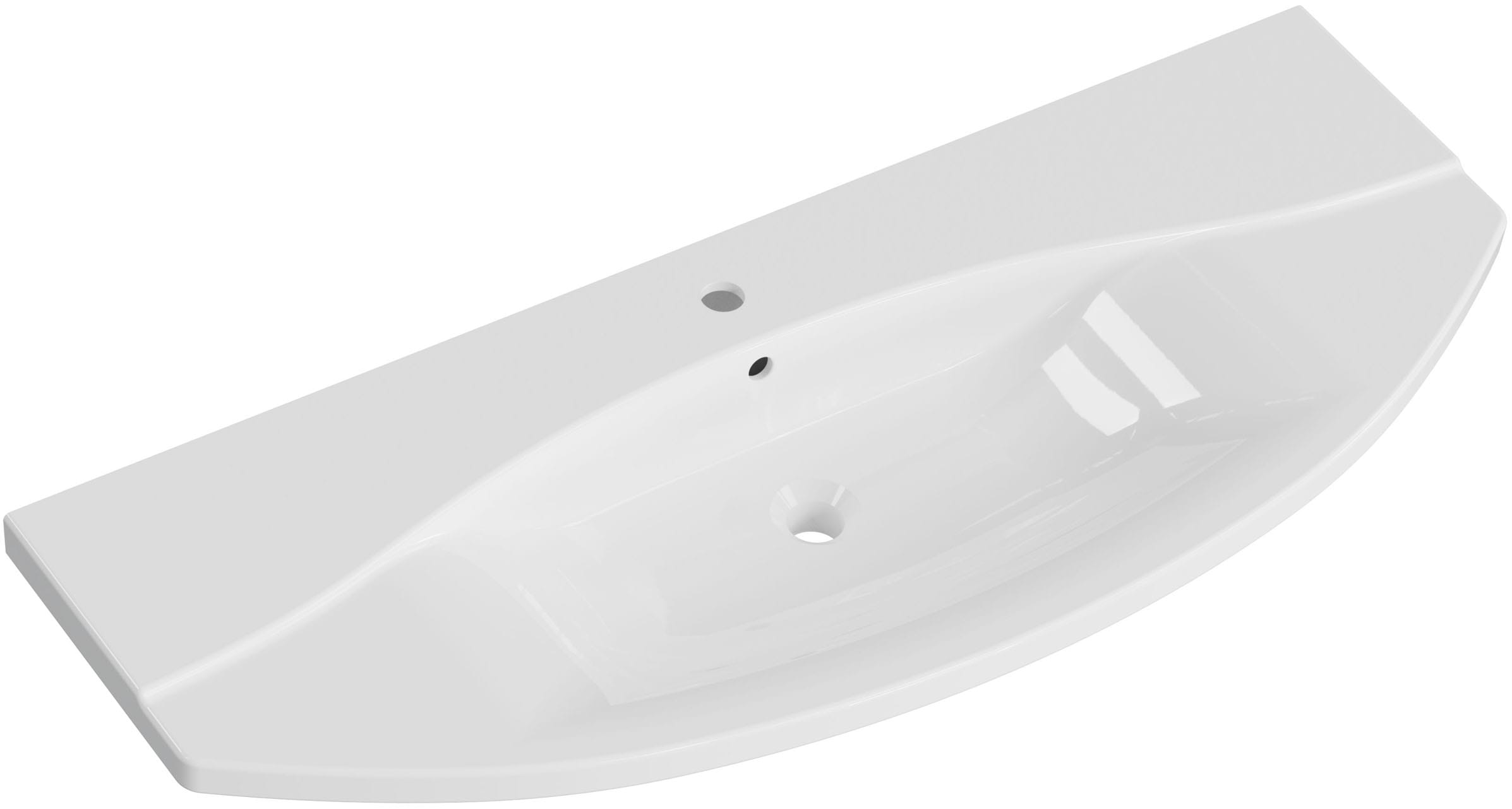 Saphir Badmöbel-Set »Serie 4010 2-teilig Keramik-Waschtisch mit LED-Spiegelschrank«, (Set), Badezimmer Set 122 cm breit, inkl. Türdämpfer, 5 Türen, 2 Schubladen