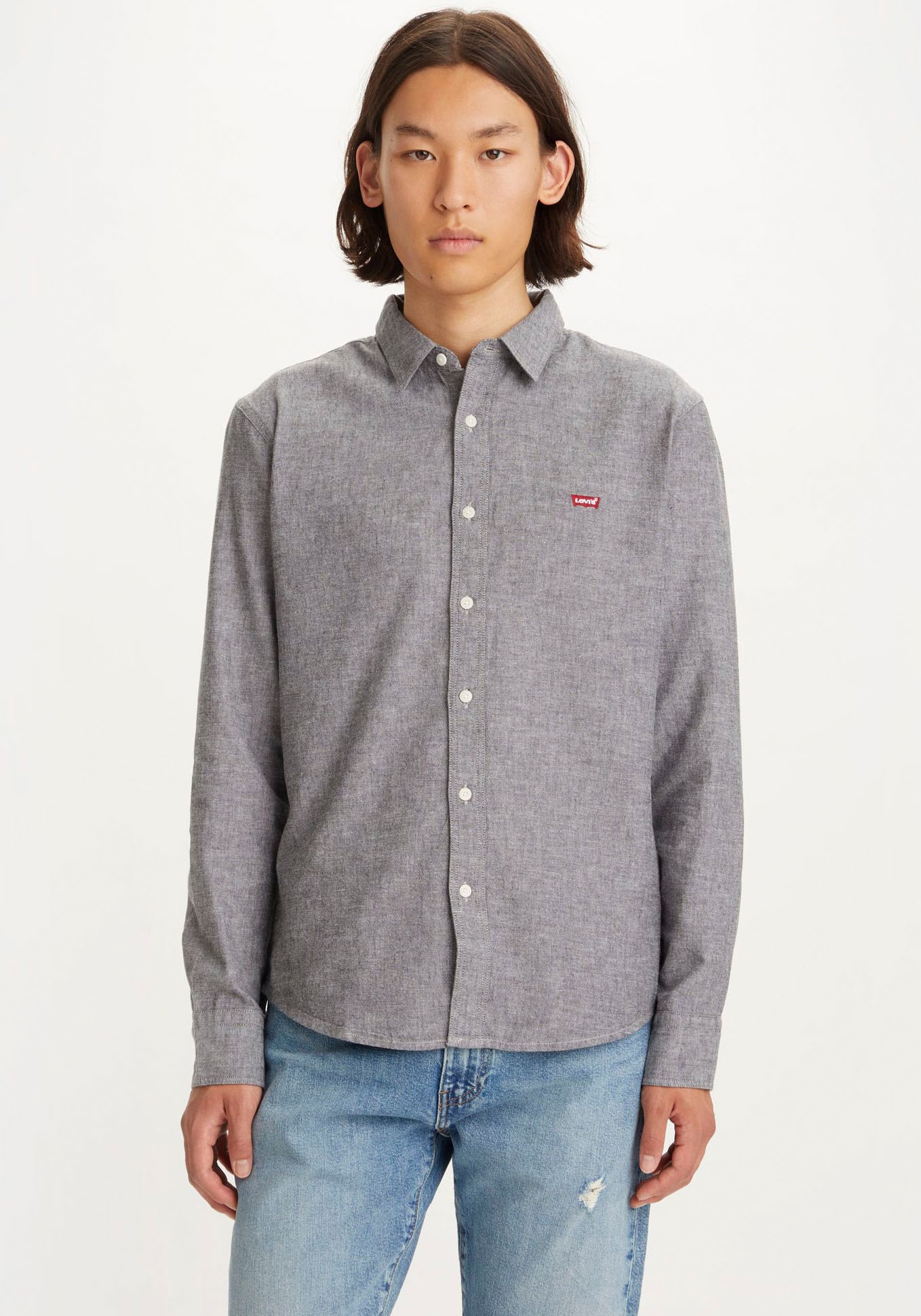 Levis Jeanshemd "BATTERY HM SHIRT SLIM", mit Logobadge