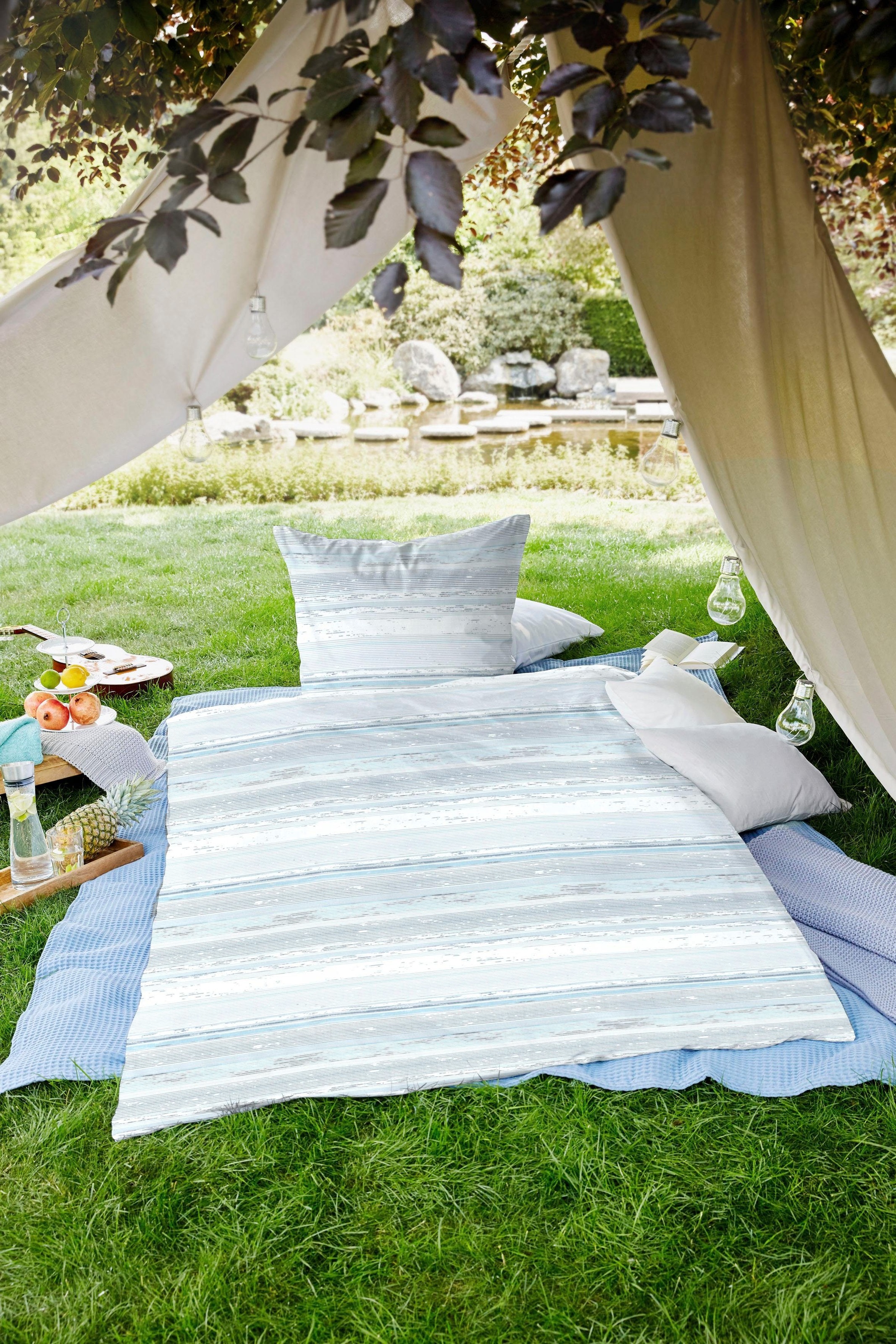 Primera Bettwäsche "Wellengang" 2 Stk. mit bewegten und zarten Linien günstig online kaufen