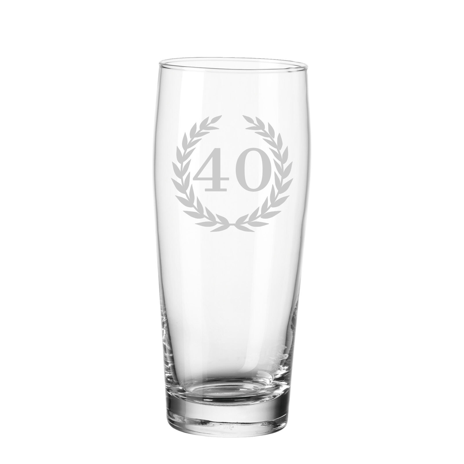 LUXENTU Bierglas »Willi Becher Bierglas mit Gravur 40. Jubiläum 0,5 l transparent«