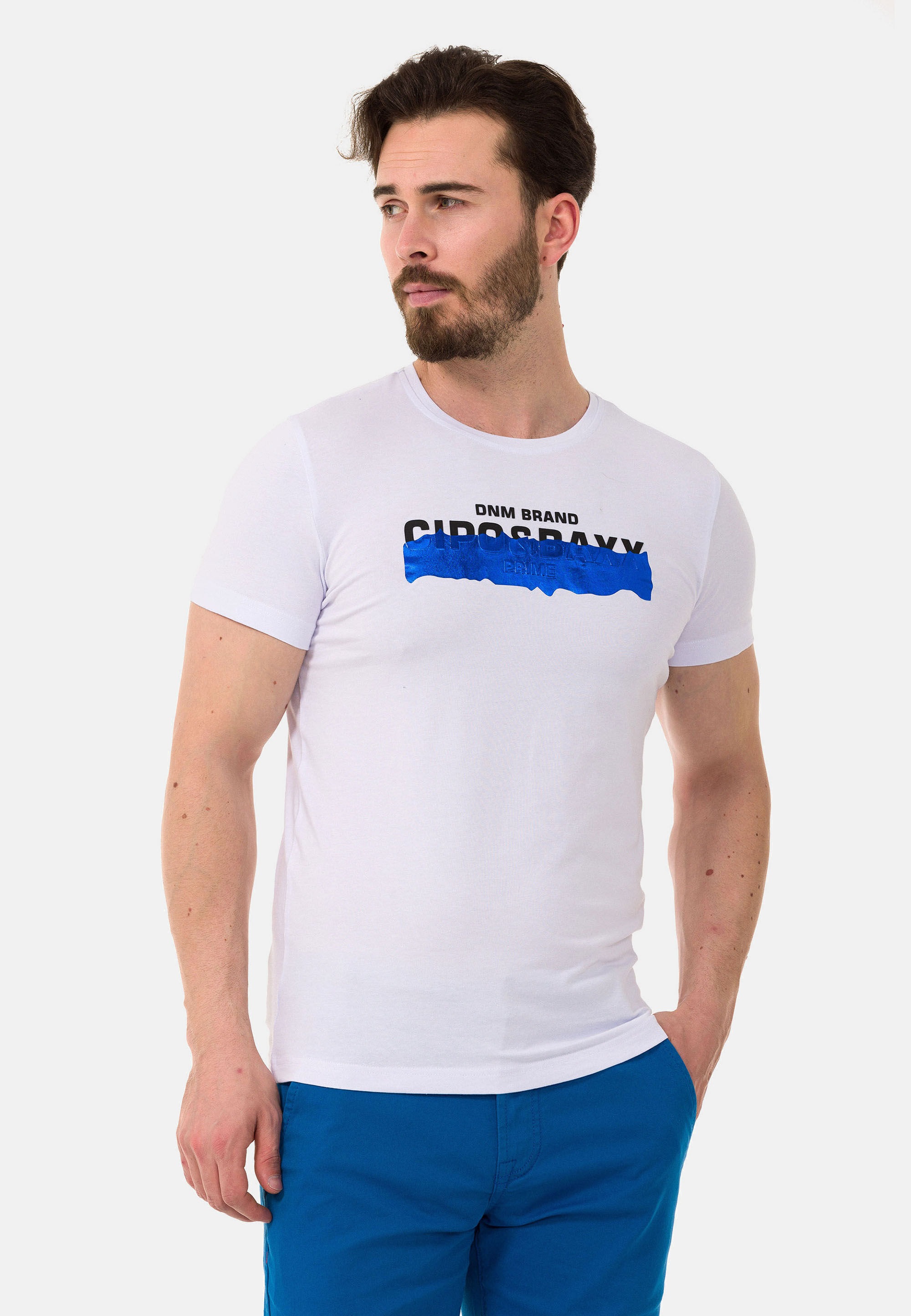 Cipo & Baxx T-Shirt »T-Shirt«, mit Rundhals-Ausschnitt